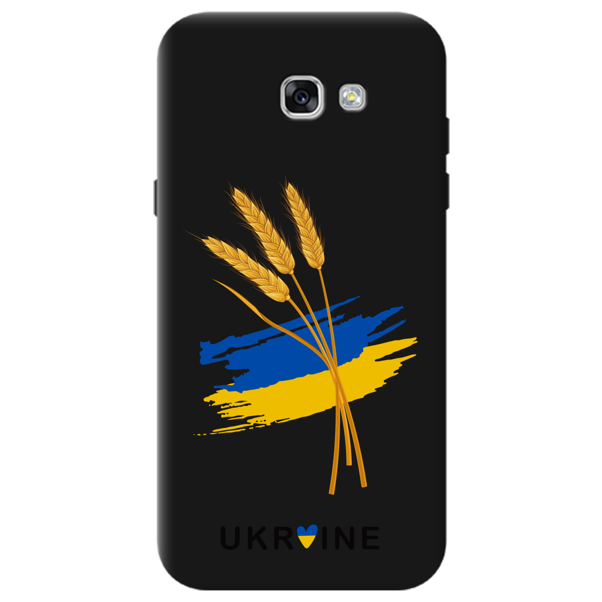 Чехол для Samsung Galaxy A7 2017 черный матовый soft touch Spikelets - фото 1 - Чехлы для телефонов