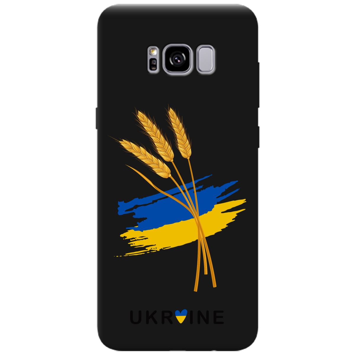 Чехол для Samsung Galaxy S8 Plus черный матовый soft touch Spikelets - фото 1 - Чехлы для телефонов