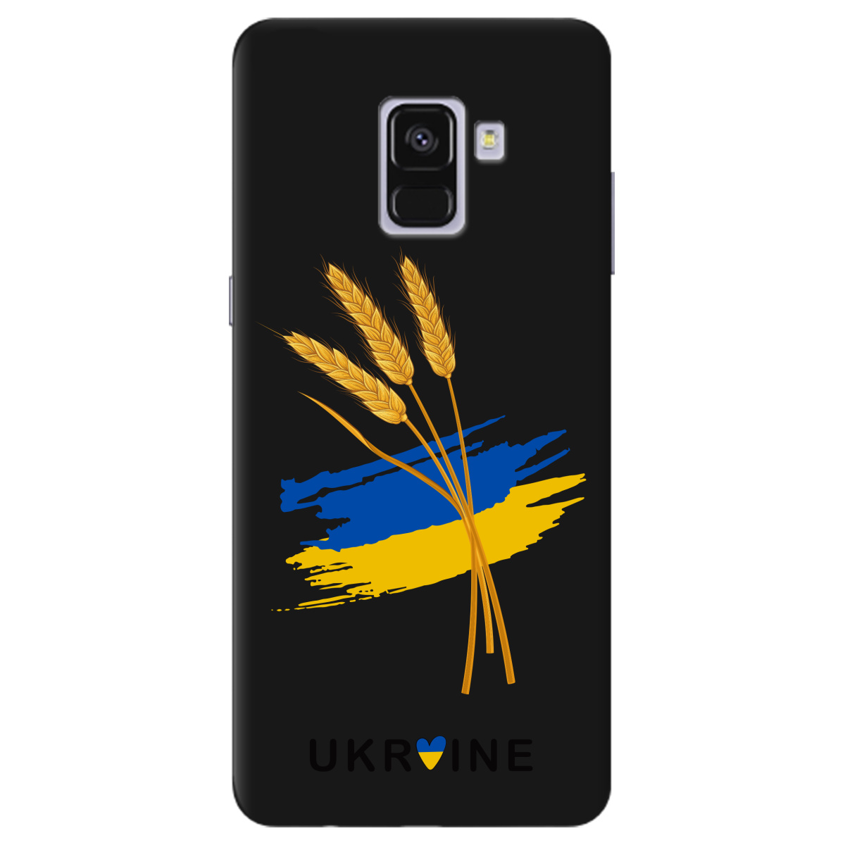 Чохол для Samsung Galaxy A8 2018 чорний матовий soft touch Spikelets - фото 1 - Чохли для телефонів