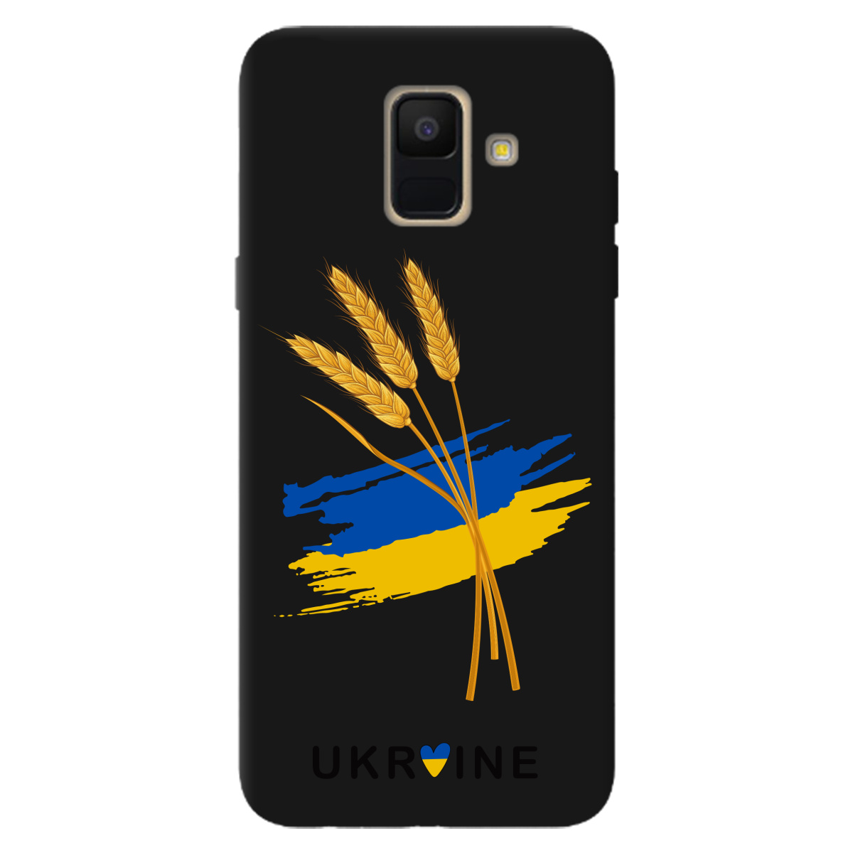 Чохол для Samsung Galaxy A6 2018 чорний матовий soft touch Spikelets - фото 1 - Чохли для телефонів