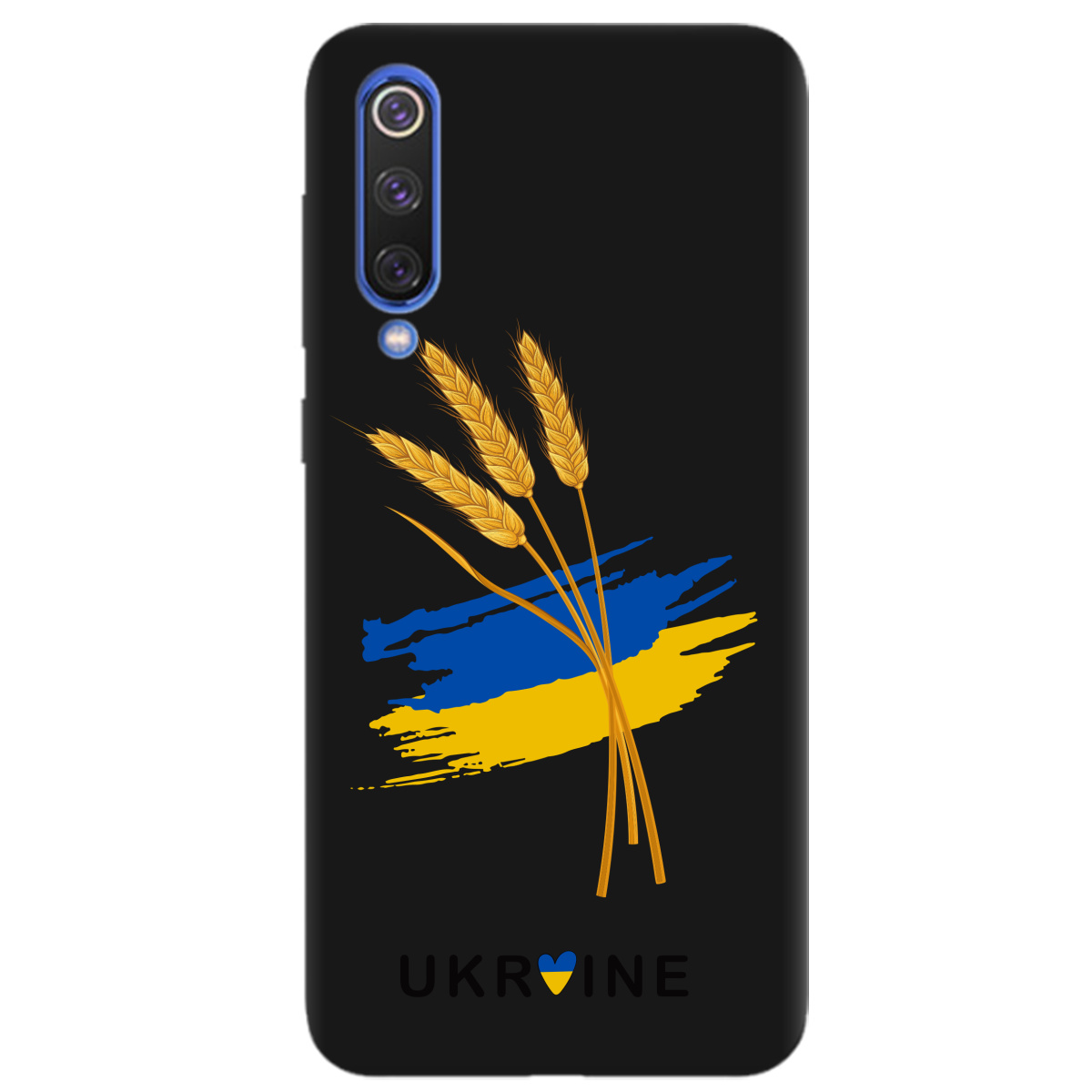 Чохол для Xiaomi Mi 9 чорний матовий soft touch Spikelets - фото 1 - Чохли для телефонів