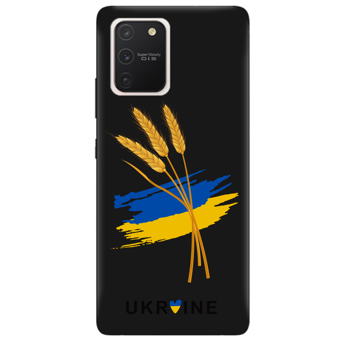 Чехол для Samsung Galaxy S10 Lite черный матовый soft touch Spikelets - фото 1 - Чехлы для телефонов