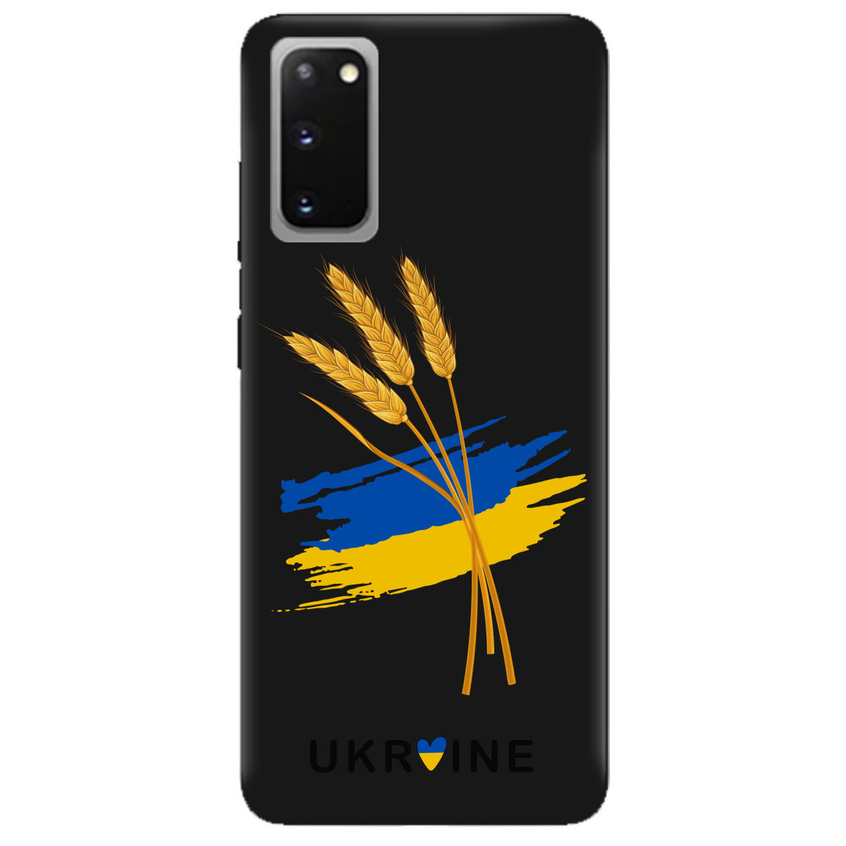 Чохол для Samsung Galaxy S20 чорний матовий soft touch Spikelets - фото 1 - Чохли для телефонів