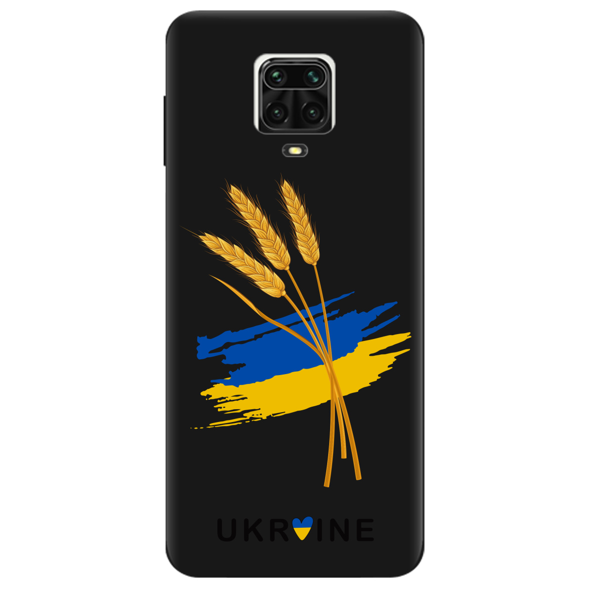 Чехол для Xiaomi Redmi Note 9 Pro черный матовый soft touch Spikelets - фото 1 - Чехлы для телефонов