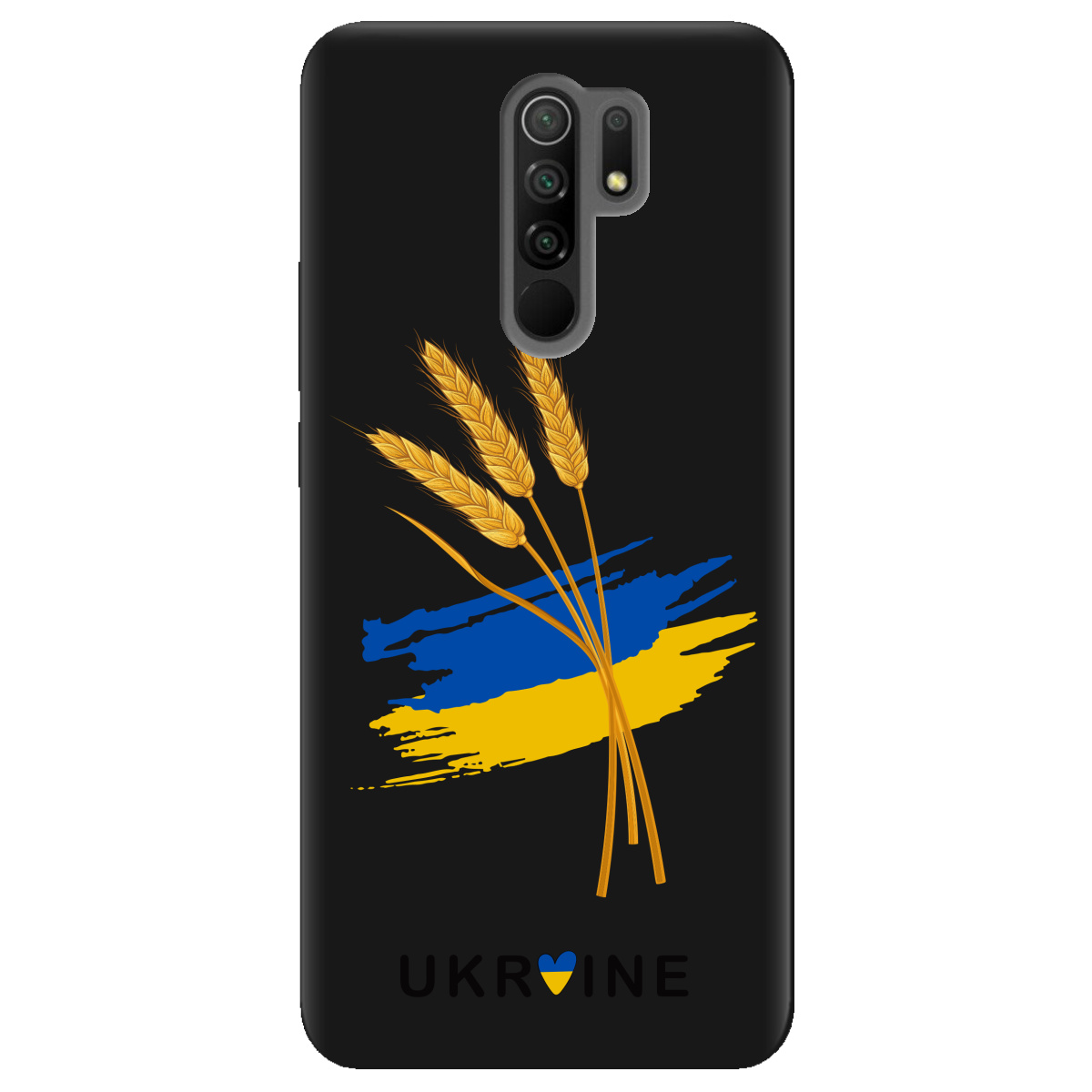Чехол для Xiaomi Redmi 9 черный матовый soft touch Spikelets - фото 1 Чехол для Xiaomi Redmi 9 черный матовый soft touch Spikelets - фото 1 - Чехлы для телефонов