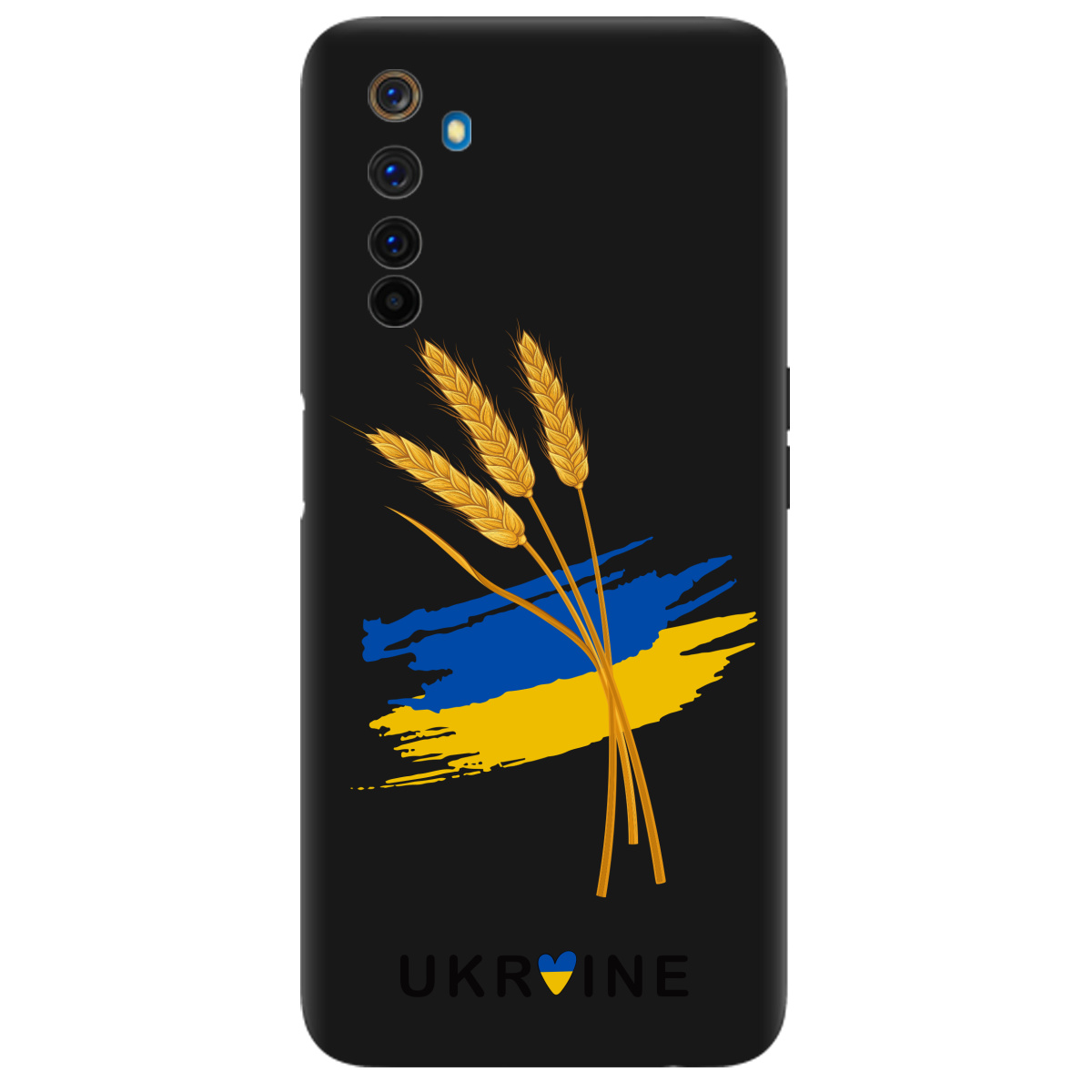 Чехол для Realme 6 Pro черный матовый soft touch Spikelets - фото 1 - Чехлы для телефонов