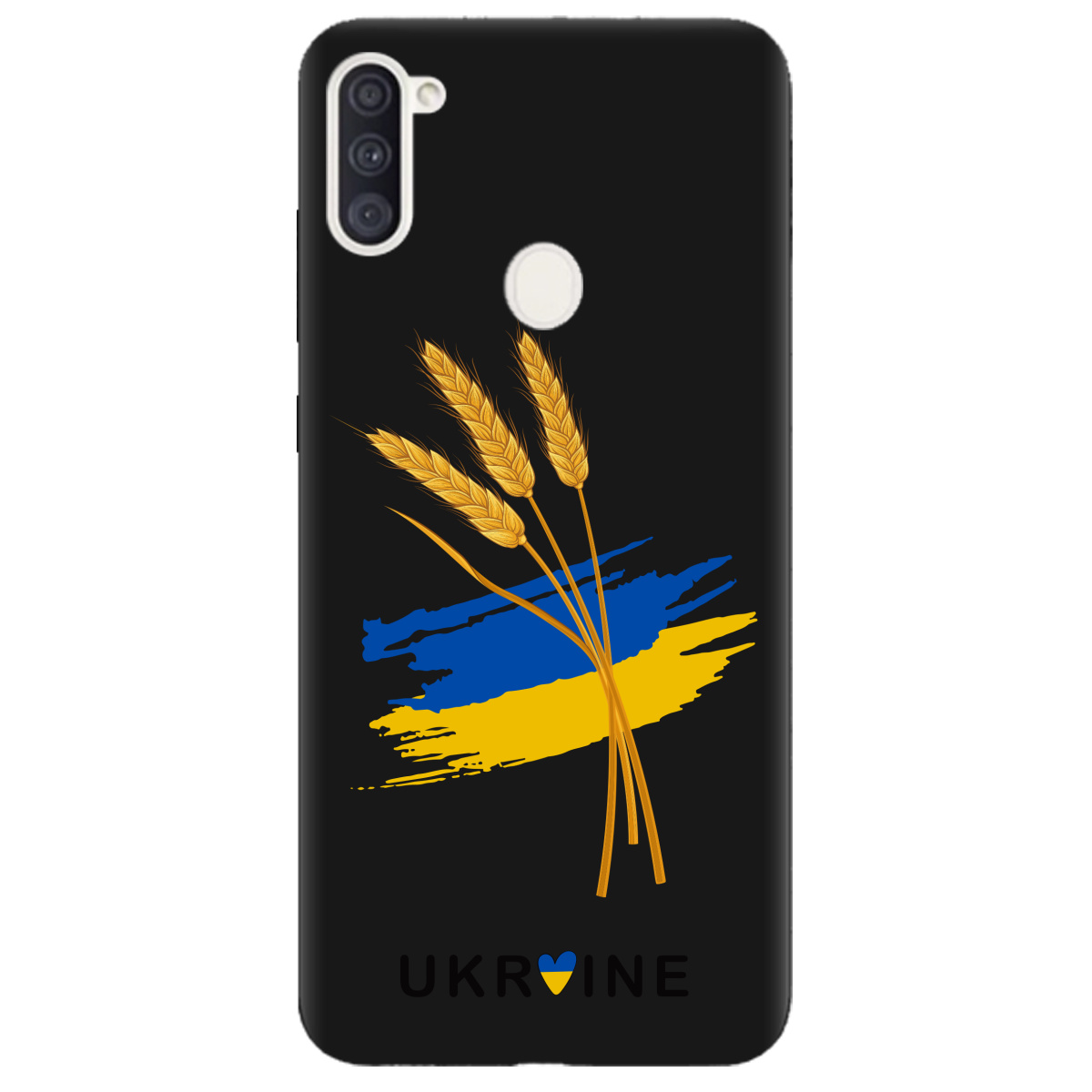 Чохол для Samsung Galaxy M11 чорний матовий soft touch Spikelets - фото 1 - Чохли для телефонів