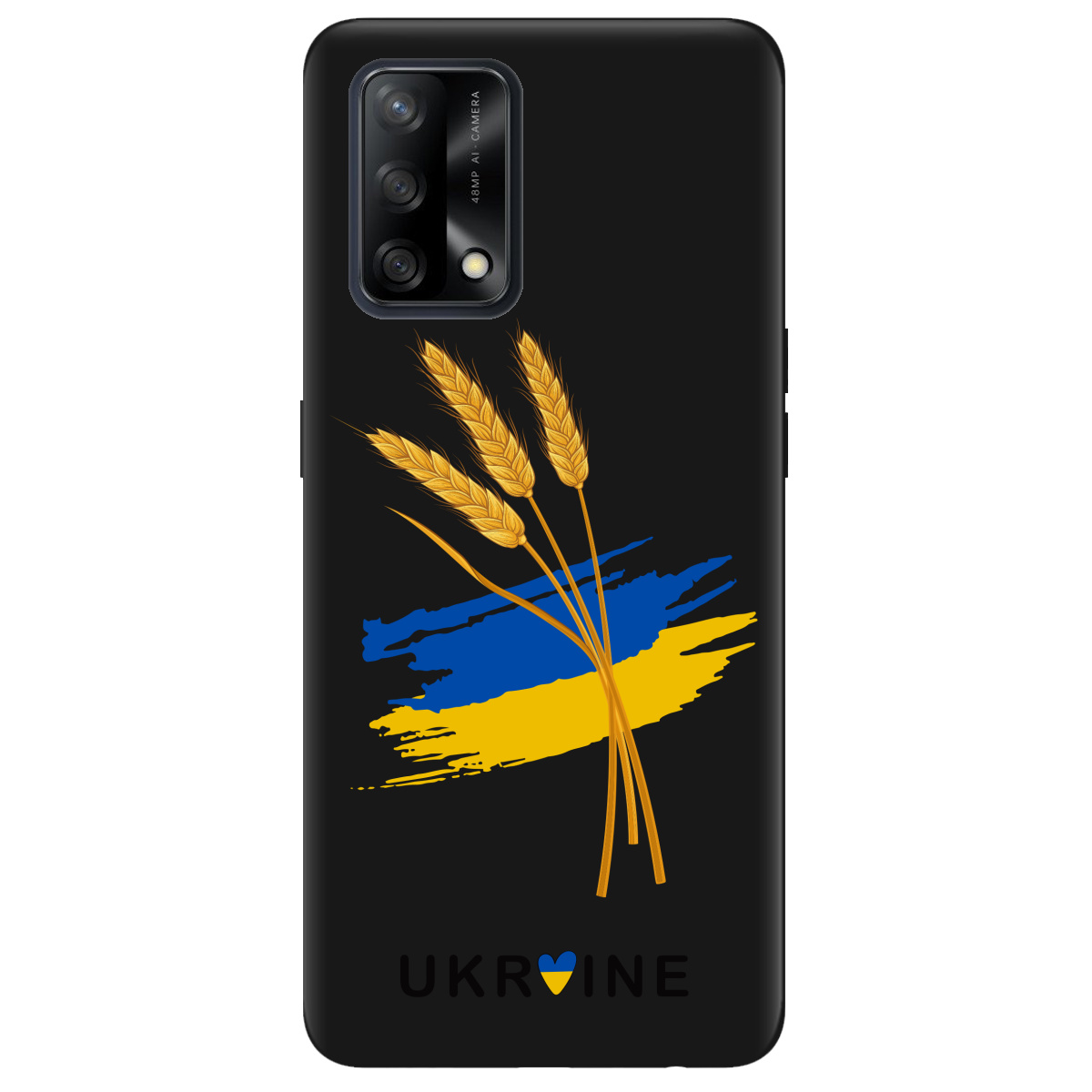 Чехол для Oppo A74 4G черный матовый soft touch Spikelets - фото 1 - Чехлы для телефонов