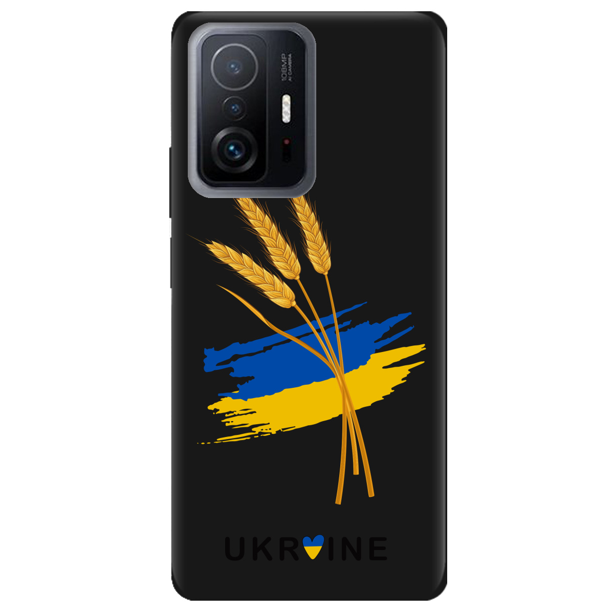 Чехол для Xiaomi 11T черный матовый soft touch Spikelets - фото 1 - Чехлы для телефонов