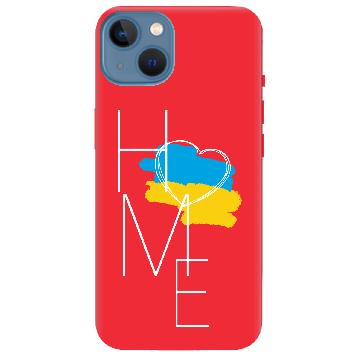 Чохол для Apple iPhone 13 яскраво-червоний матовий soft touch Дім - фото 1 - Чохли для телефонів