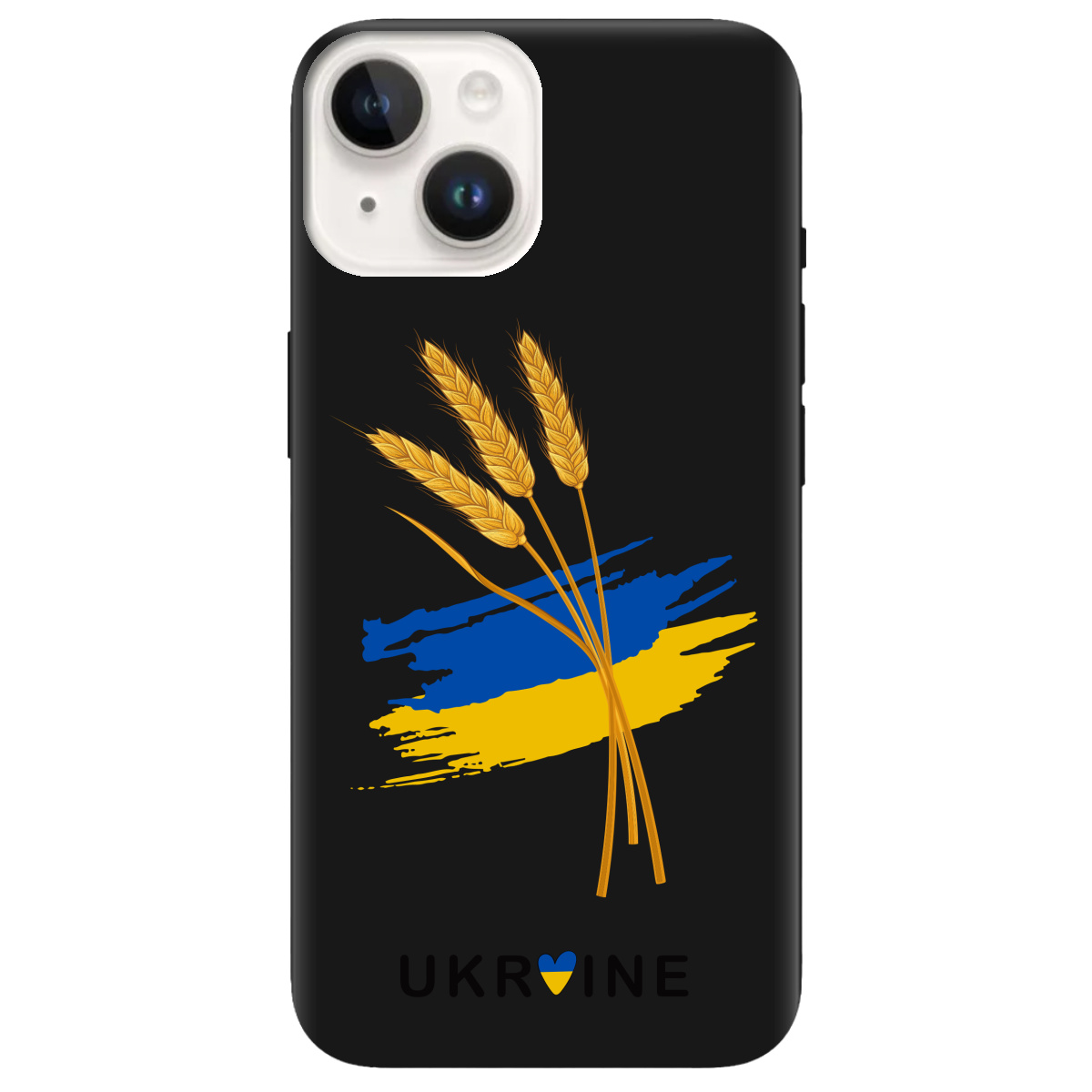 Чехол для Apple iPhone 14 Plus черный матовый soft touch Spikelets - фото 1 - Чехлы для телефонов