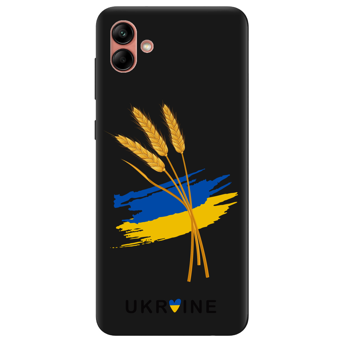 Чохол для Samsung Galaxy A04 чорний матовий soft touch Spikelets - фото 1 - Чохли для телефонів