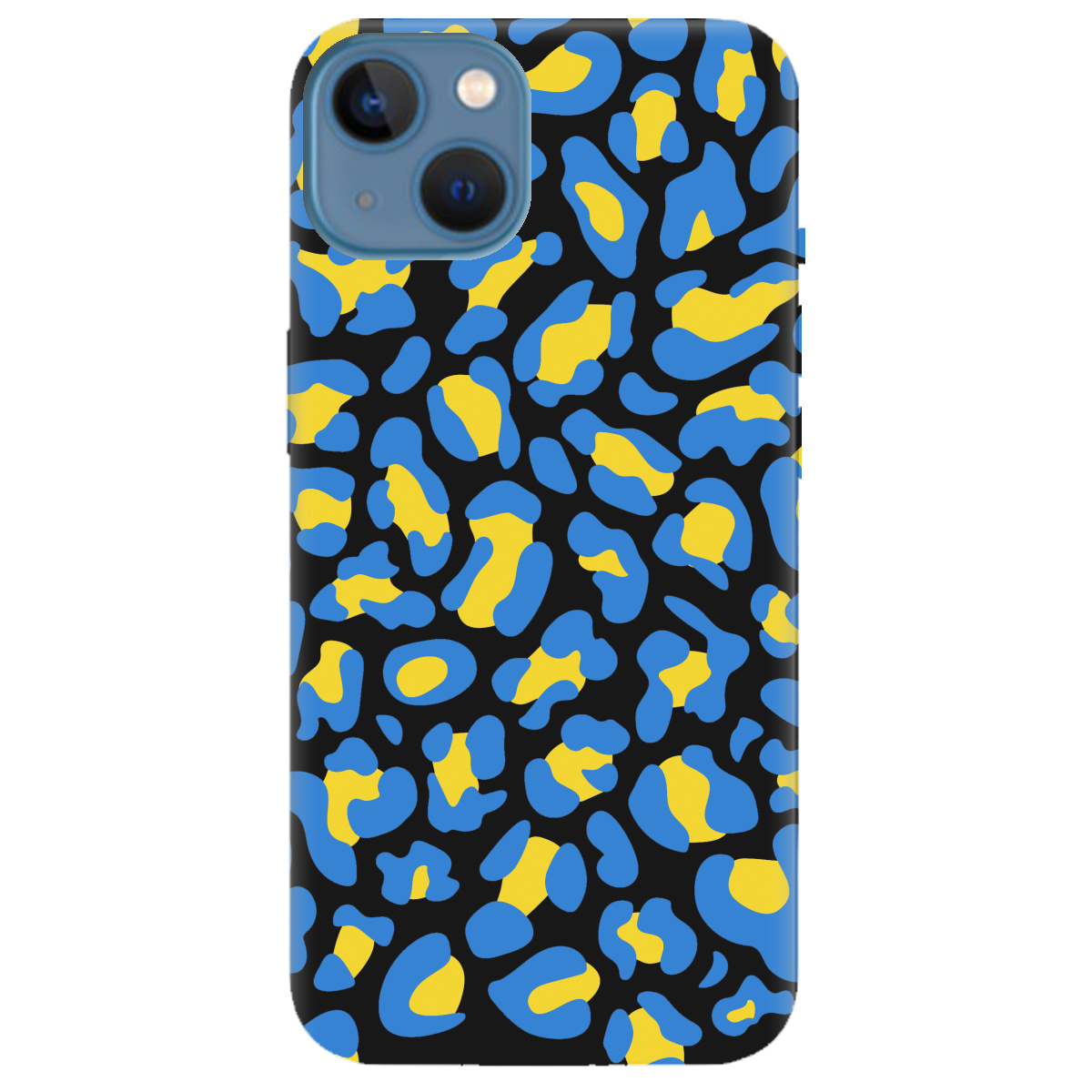 Чохол для Apple iPhone 13 чорний матовий soft touch LeopardUA - фото 1 - Чохли для телефонів