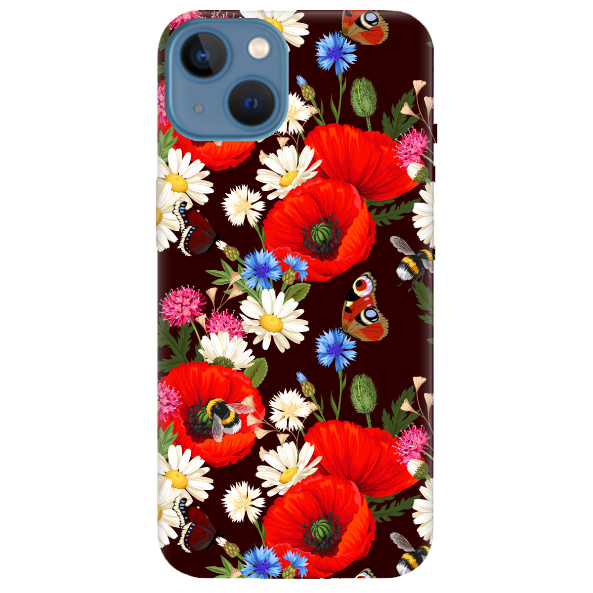 Чехол для Apple iPhone 13 Лугові квіти - фото 1 - Чехлы для телефонов