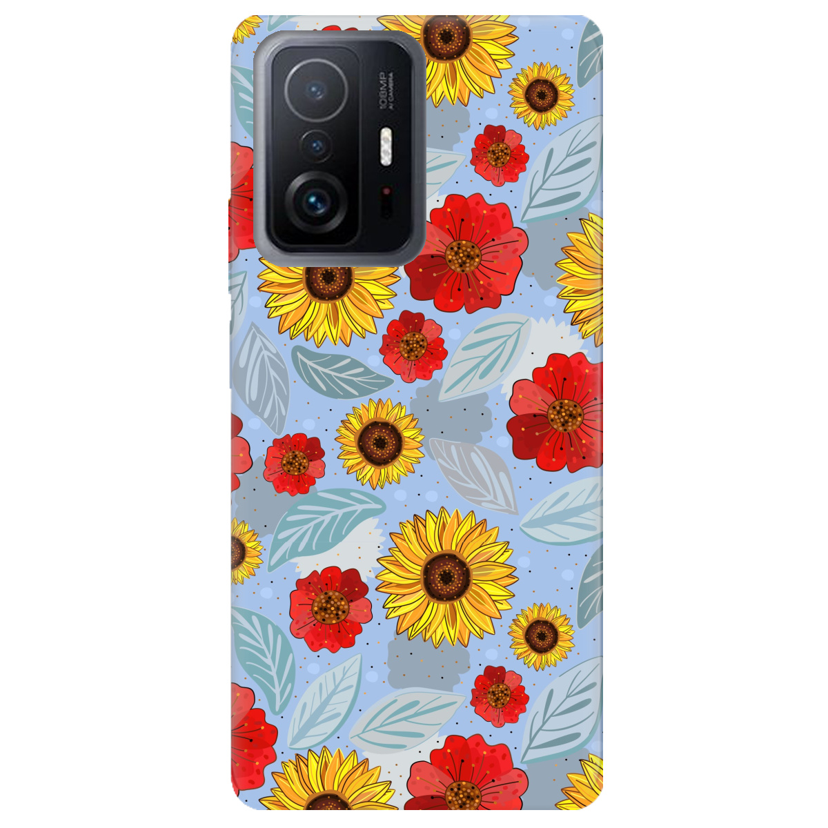 Чохол для Xiaomi 11T Pro Соняшники і маки - фото 1 - Чохли для телефонів