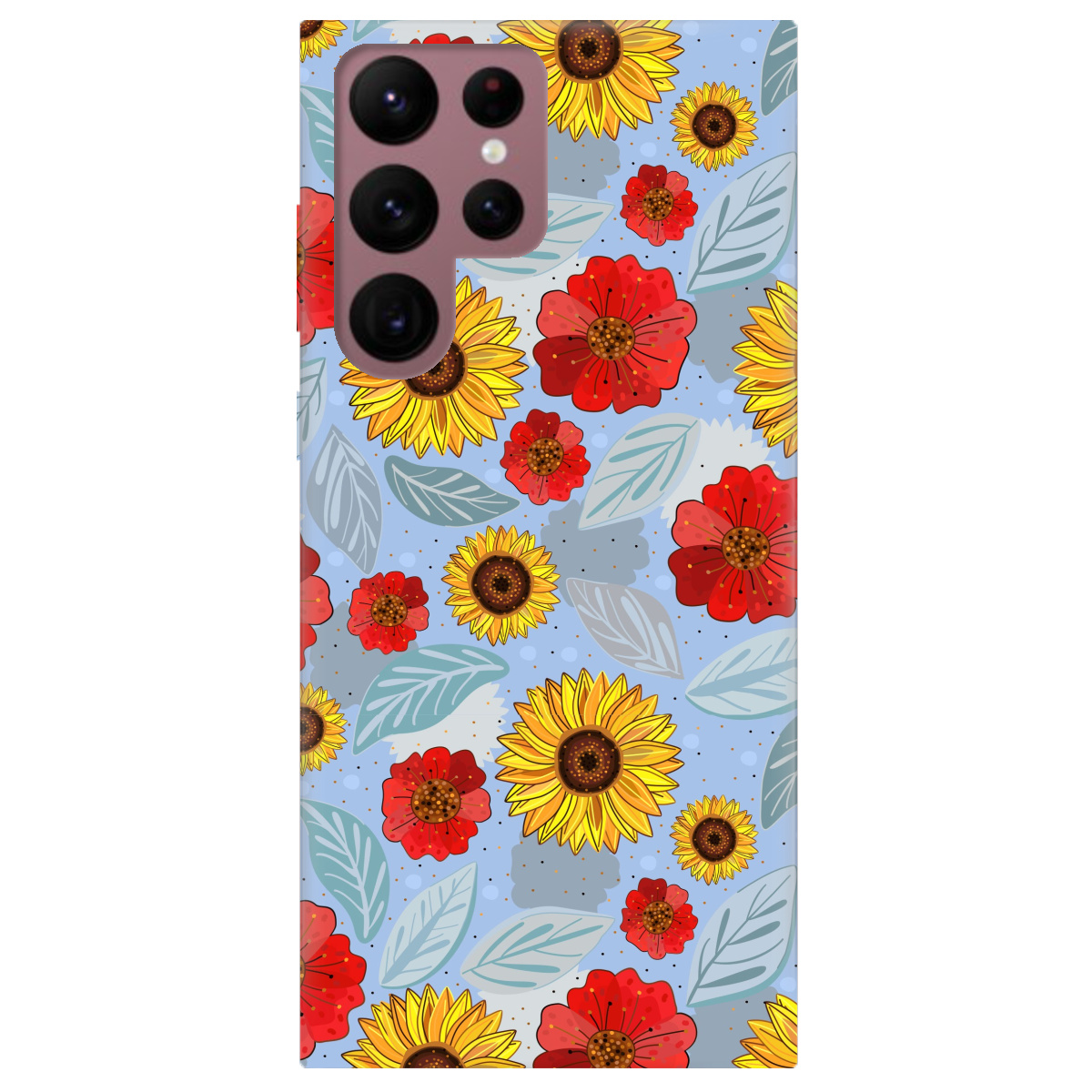 Чехол для Samsung Galaxy S22 Ultra Соняшники і маки - фото 1 - Чехлы для телефонов