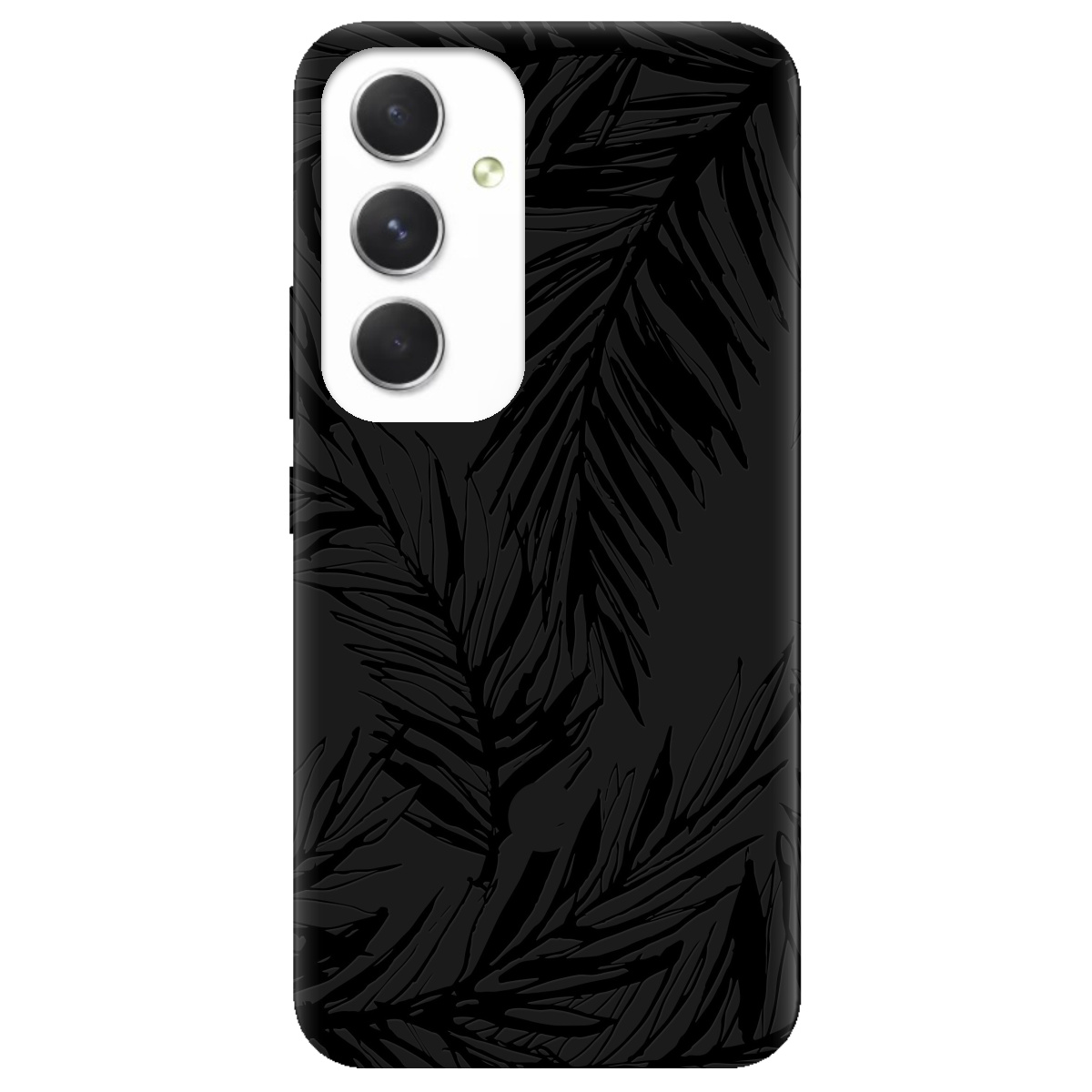 Чехол для Samsung Galaxy A54 черный матовый soft touch Tropics - фото 1 - Чехлы для телефонов