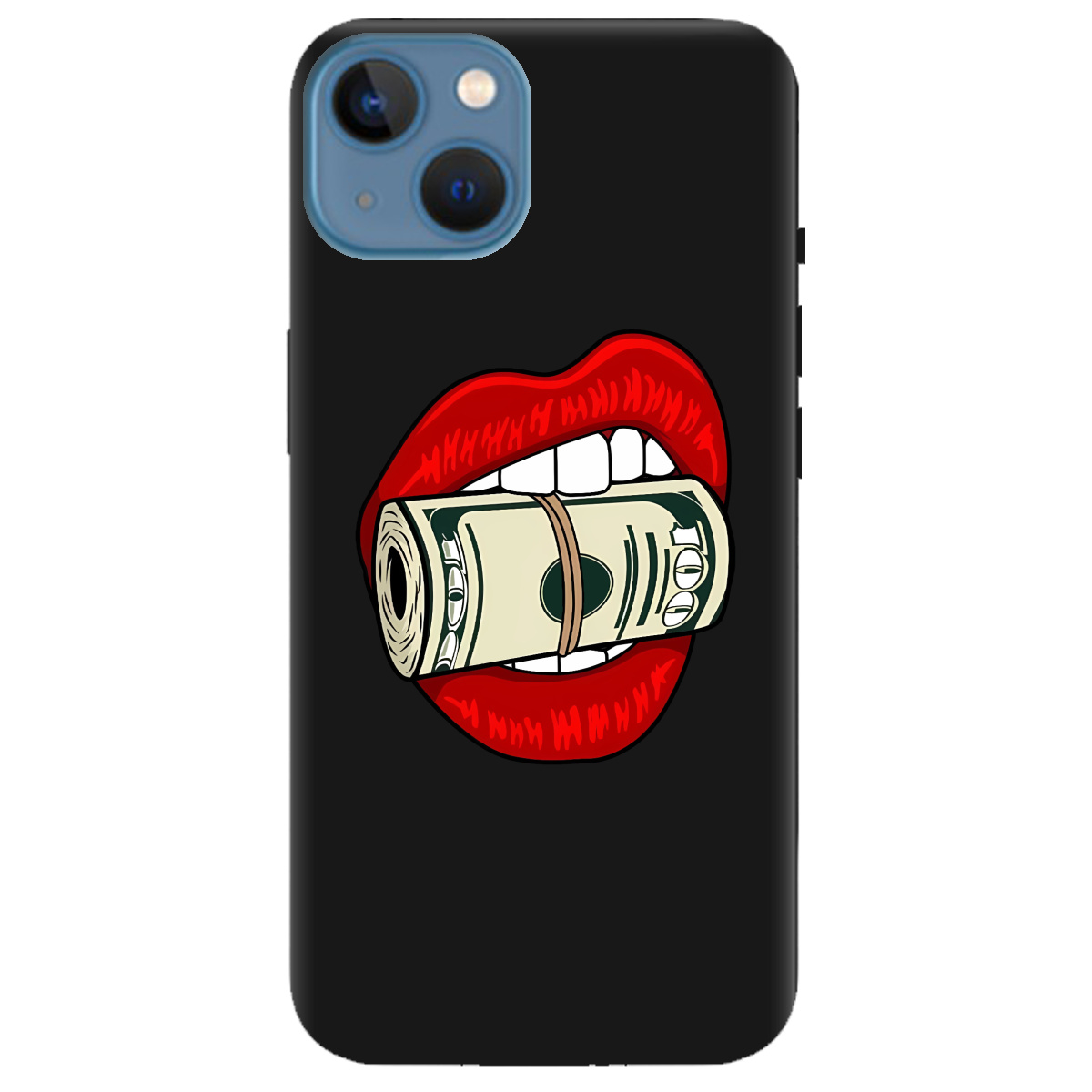 Чохол для Apple iPhone 13 чорний матовий soft touch Secret - фото 1 - Чохли для телефонів