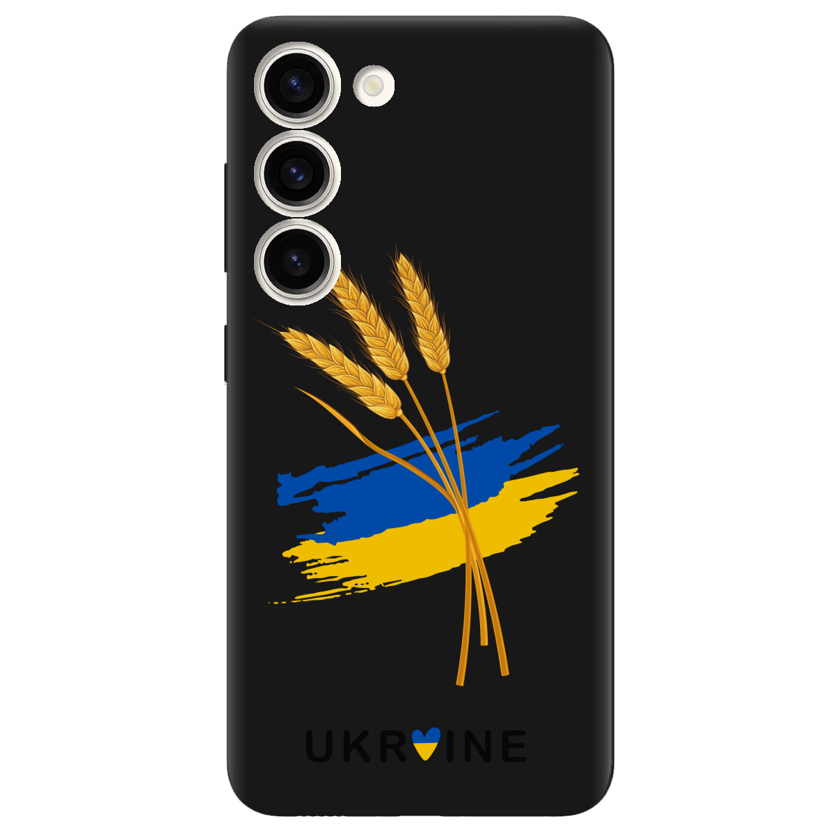 Чехол для Samsung Galaxy S23 Plus черный матовый soft touch Spikelets - фото 1 - Чехлы для телефонов