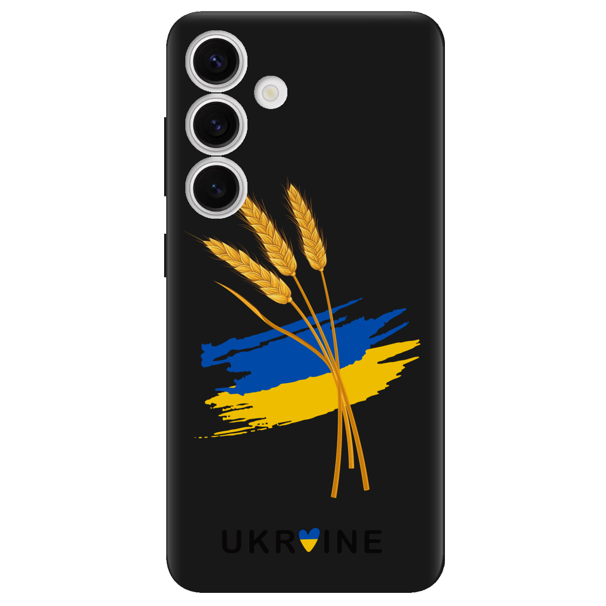 Чохол для Samsung Galaxy S24 чорний матовий soft touch Spikelets - фото 1 - Чохли для телефонів