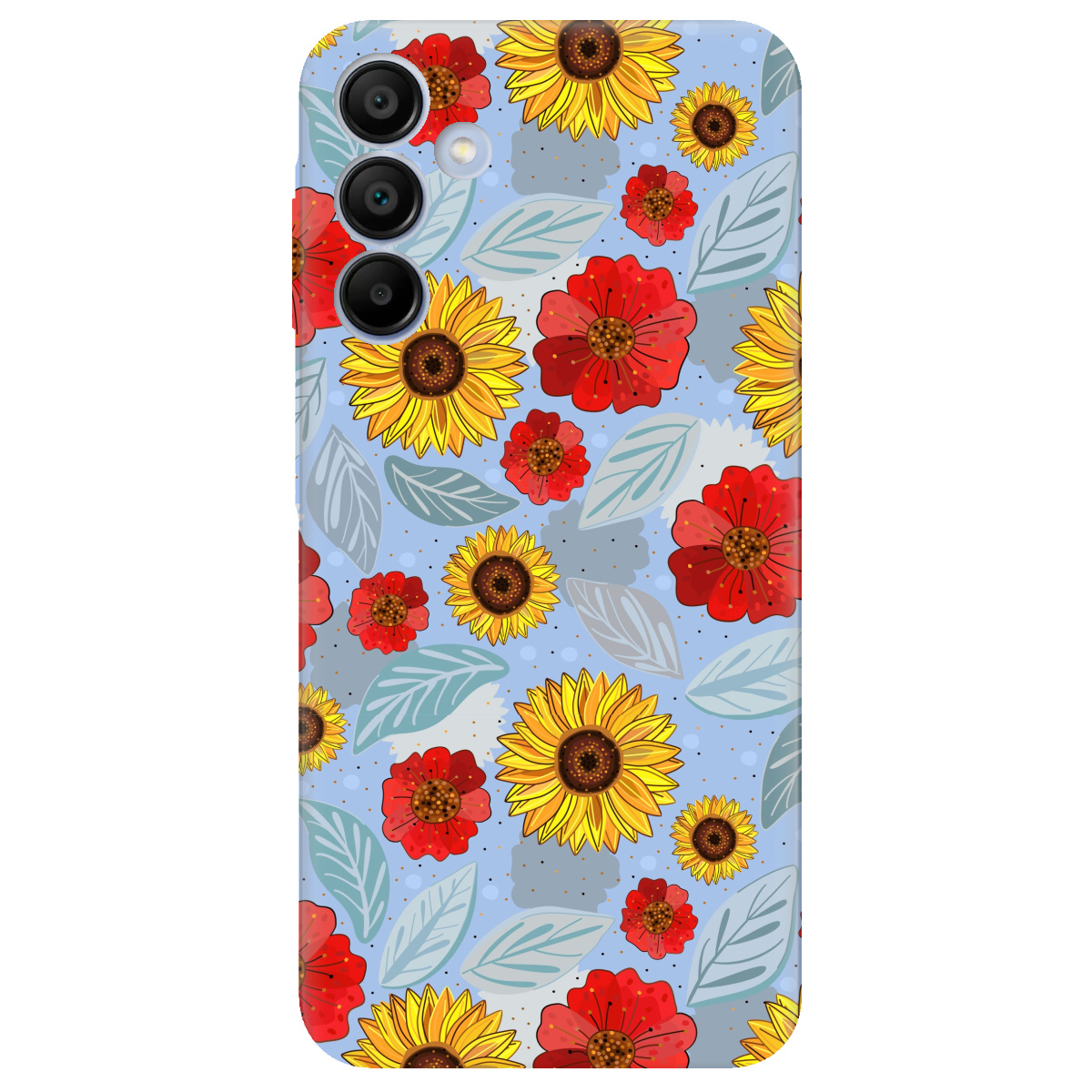 Чехол для Samsung Galaxy A15 Соняшники і маки - фото 1 - Чехлы для телефонов