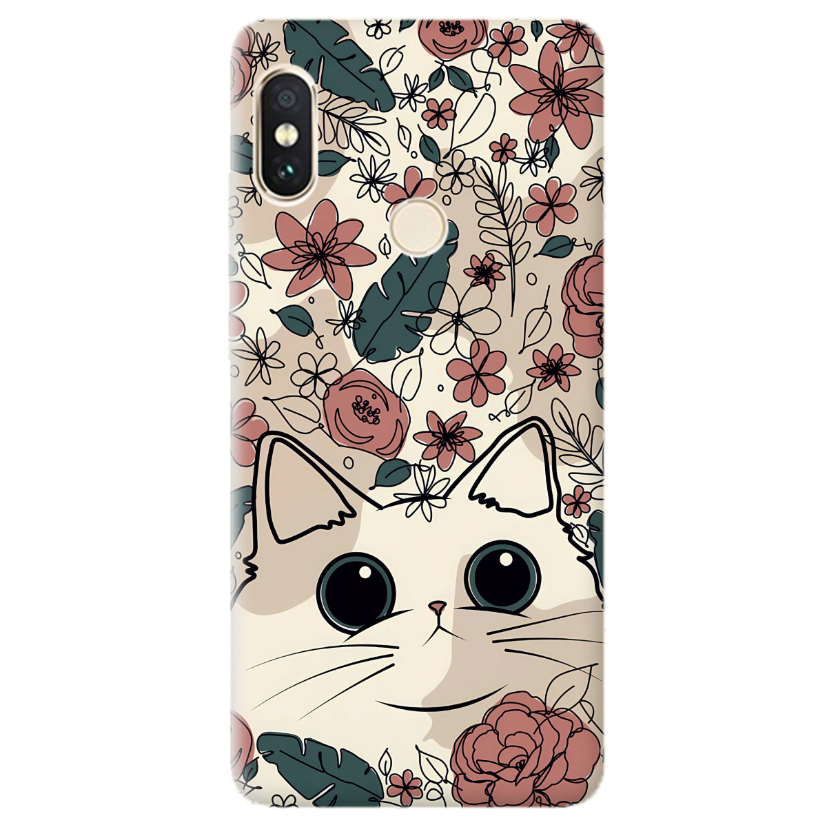 Чохол для Xiaomi Redmi Note 5 Flower cat - фото 1 - Чохли для телефонів