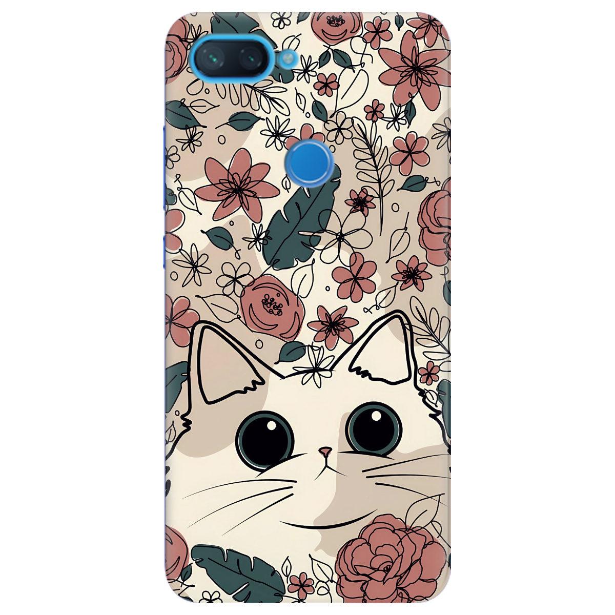 Чохол для Xiaomi Mi 8 Lite Flower cat - фото 1 - Чохли для телефонів