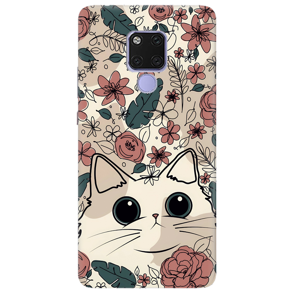Чехол для Huawei Mate 20 Flower cat - фото 1 - Чехлы для телефонов