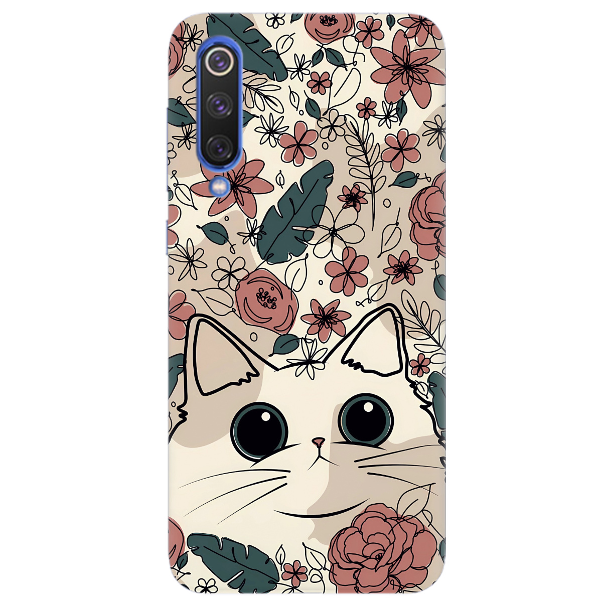 Чохол для Xiaomi Mi 9 Flower cat - фото 1 - Чохли для телефонів