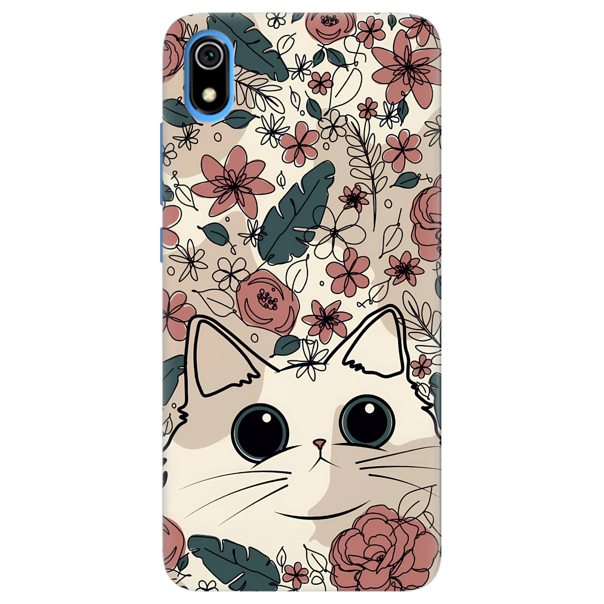 Чехол для Xiaomi Redmi 7A Flower cat - фото 1 Чехол для Xiaomi Redmi 7A Flower cat - фото 1 - Чехлы для телефонов