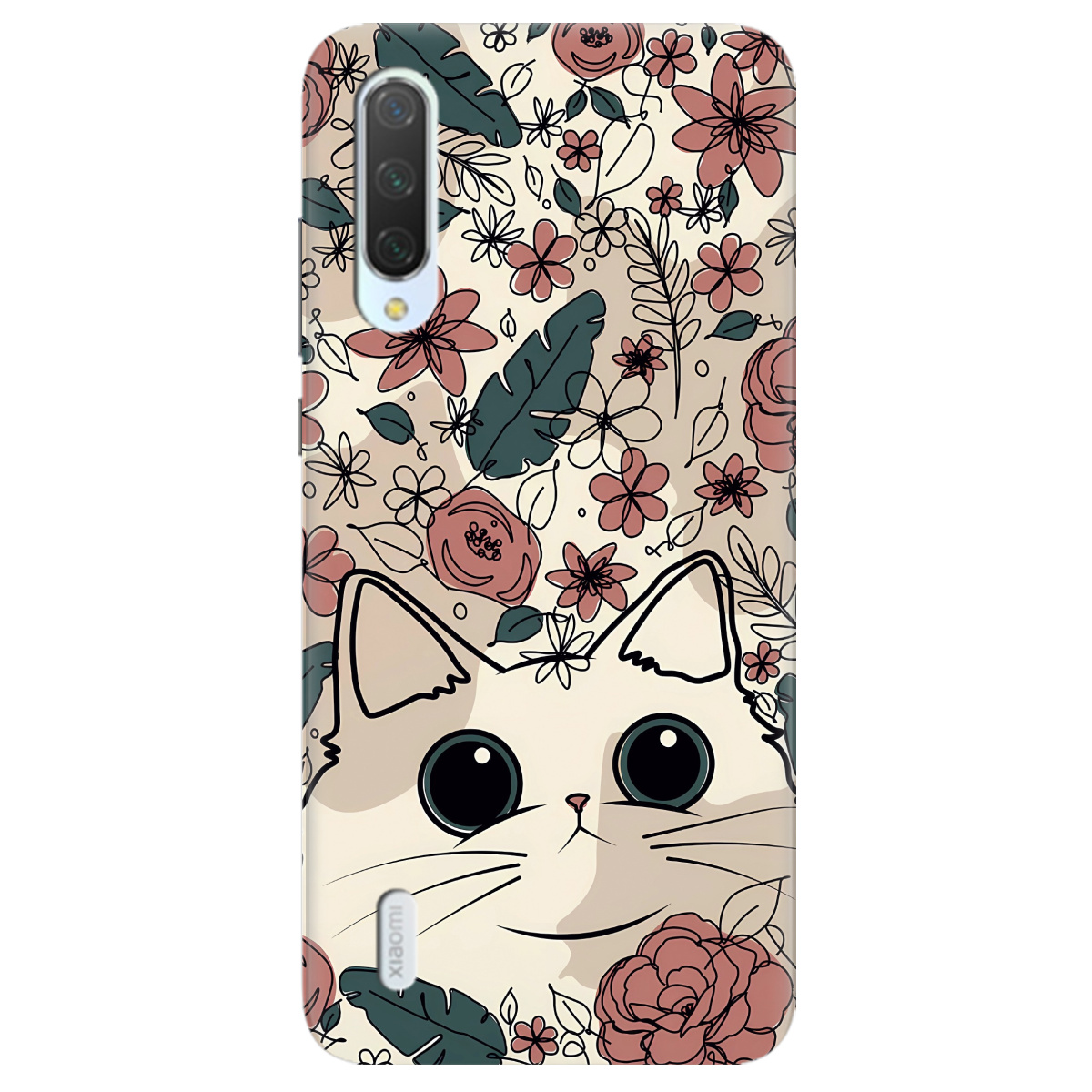 Чехол для Xiaomi Mi A3 Flower cat - фото 1 - Чехлы для телефонов