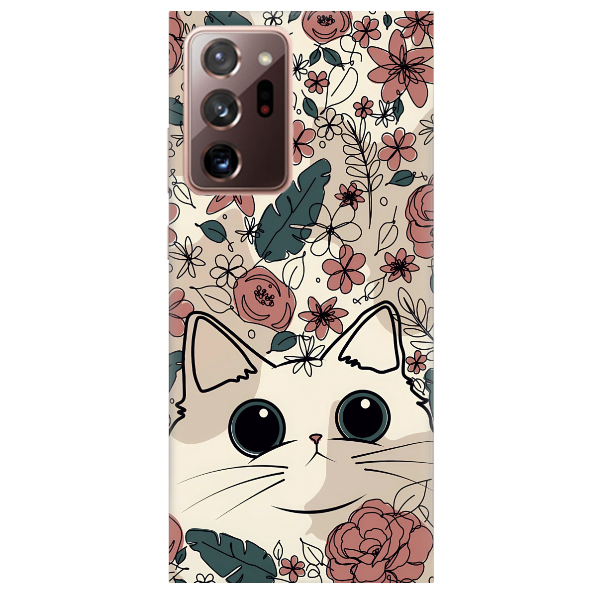 Чохол для Samsung Galaxy Note 20 Ultra Flower cat - фото 1 Чохол для Samsung Galaxy Note 20 Ultra Flower cat - фото 1 - Чохли для телефонів
