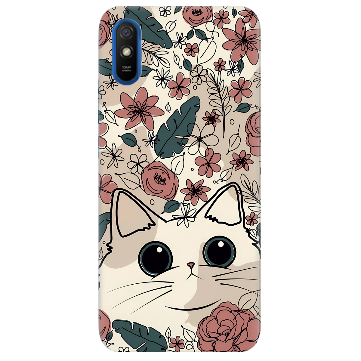 Чохол для Xiaomi Redmi 9A Flower cat - фото 1 - Чохли для телефонів