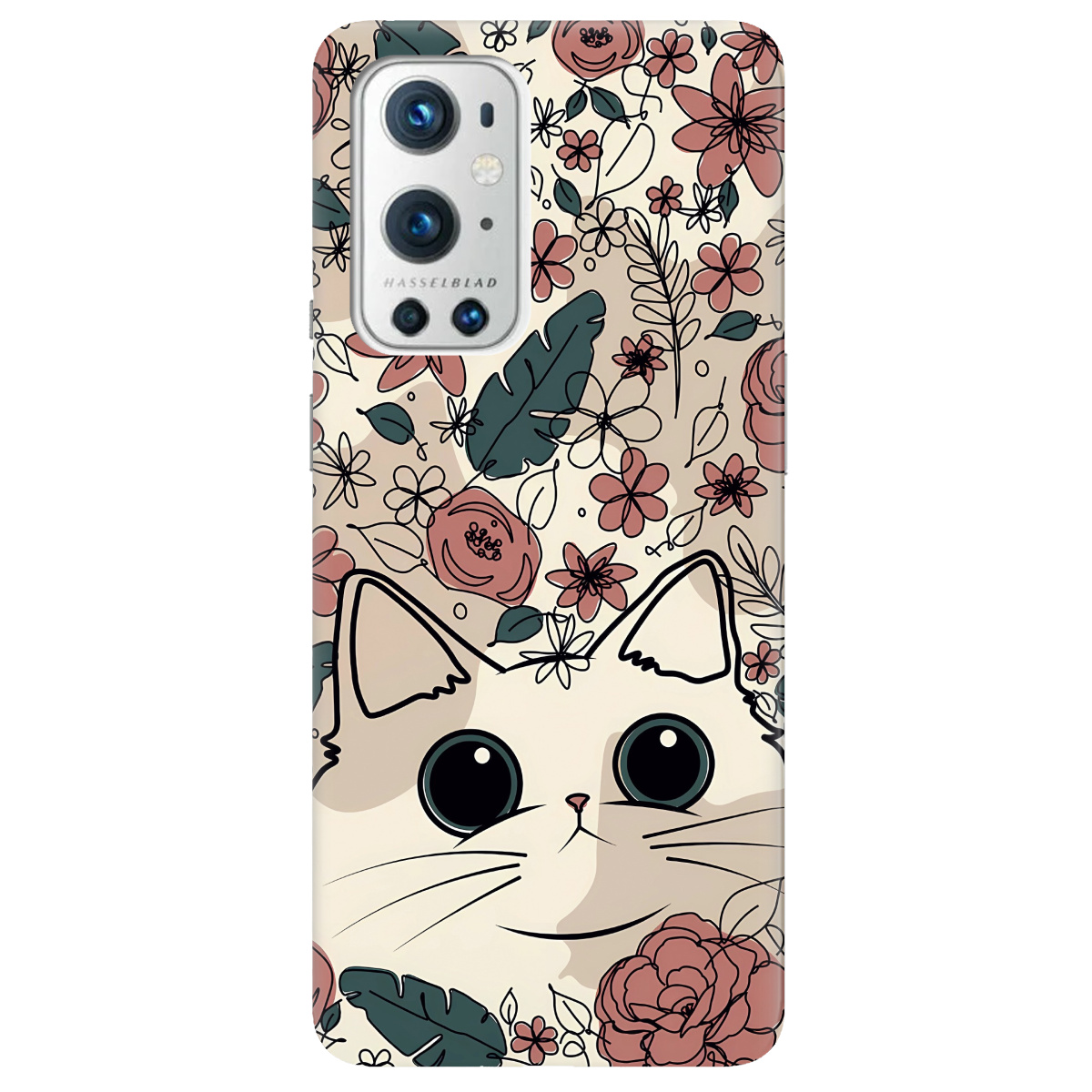 Чехол для OnePlus 9 Pro Flower cat - фото 1 - Чехлы для телефонов