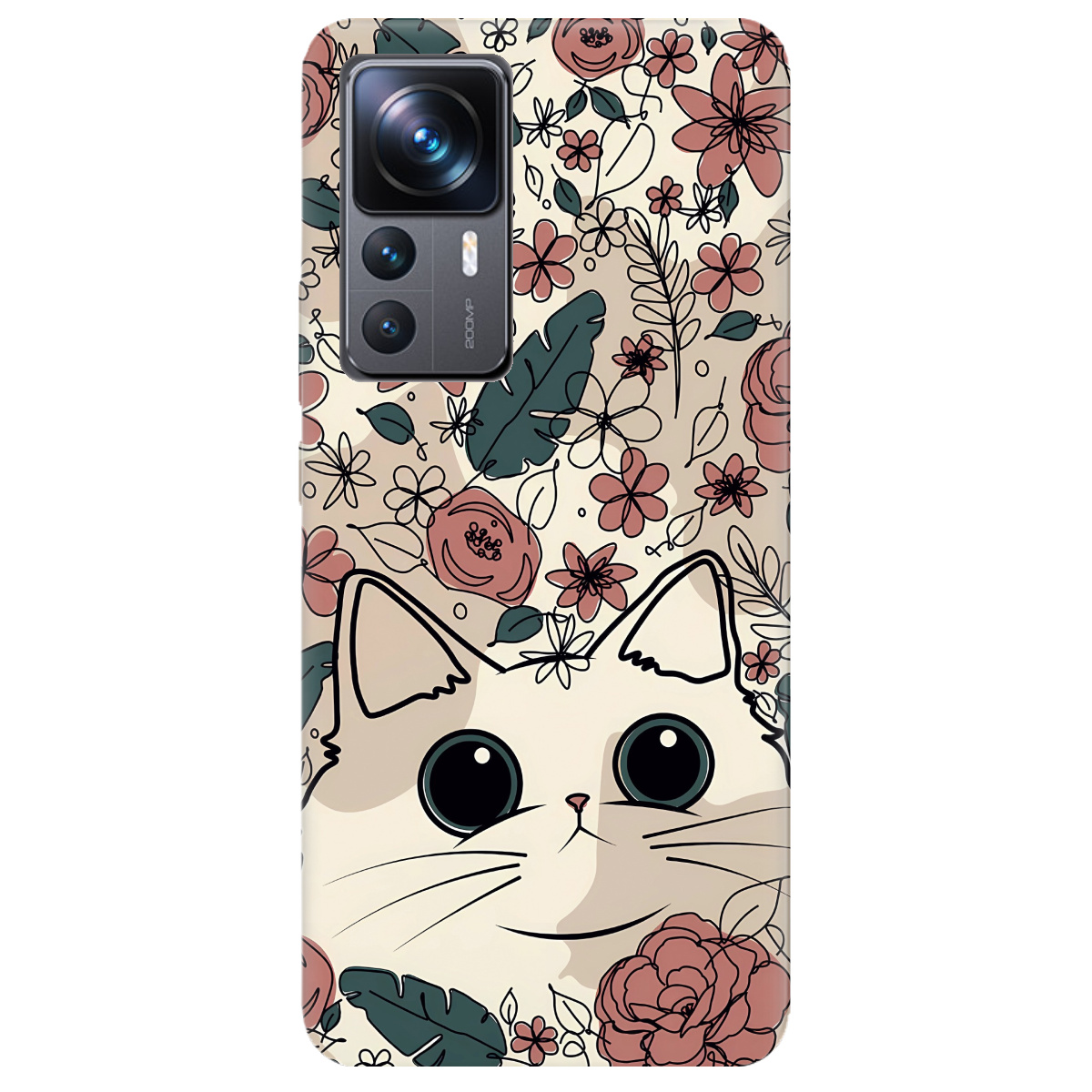 Чохол для Xiaomi 12T Flower cat - фото 1 - Чохли для телефонів