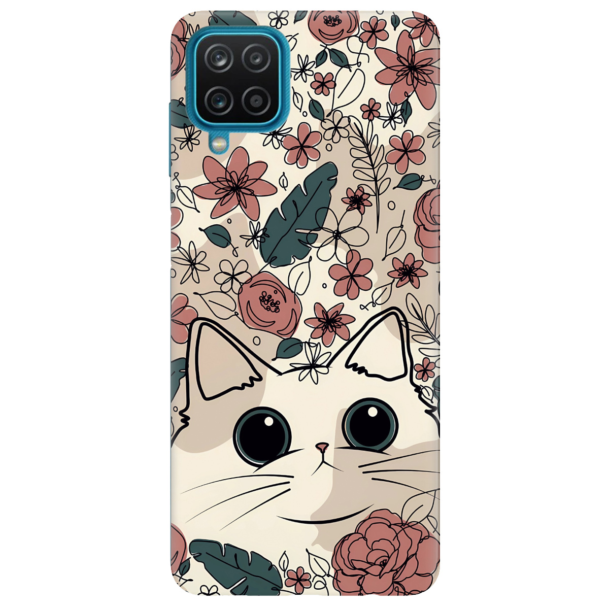 Чохол для Samsung Galaxy A12 5G Flower cat - фото 1 - Чохли для телефонів