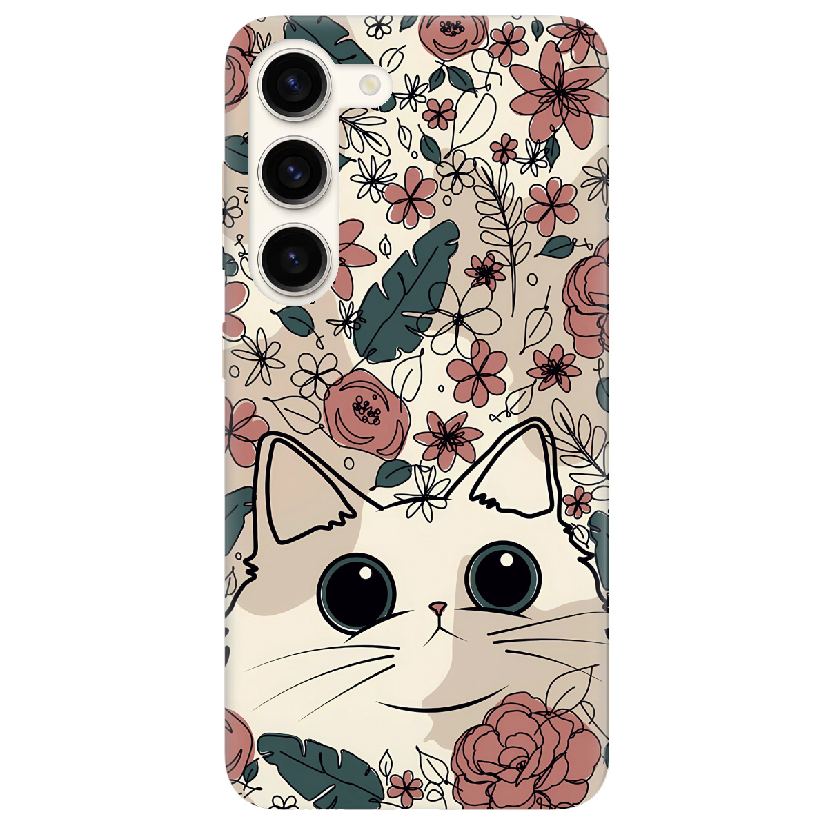 Чехол для Samsung Galaxy S23 Flower cat - фото 1 - Чехлы для телефонов