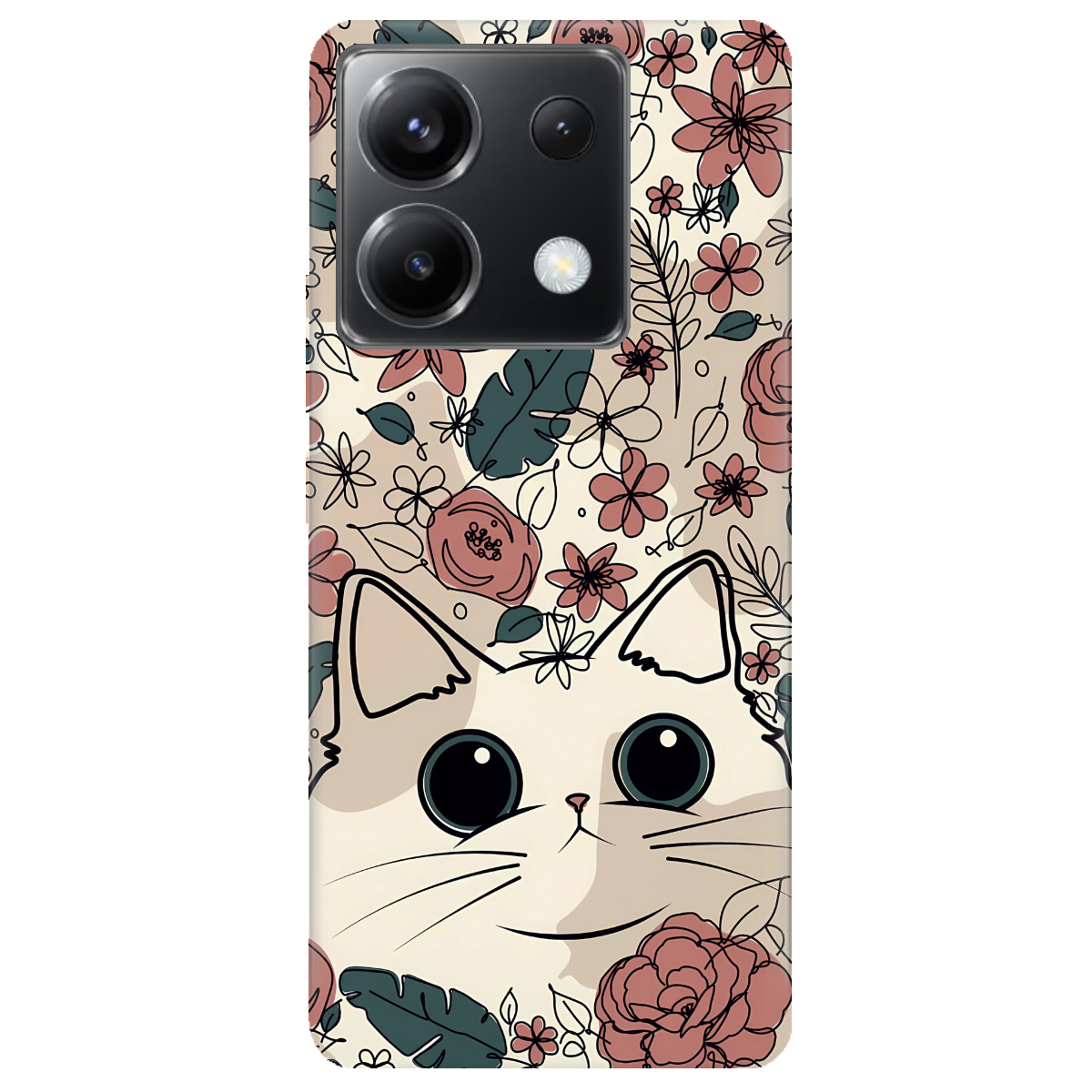 Чехол для Xiaomi Redmi Note 13 Pro 5G Flower cat - фото 1 - Чехлы для телефонов