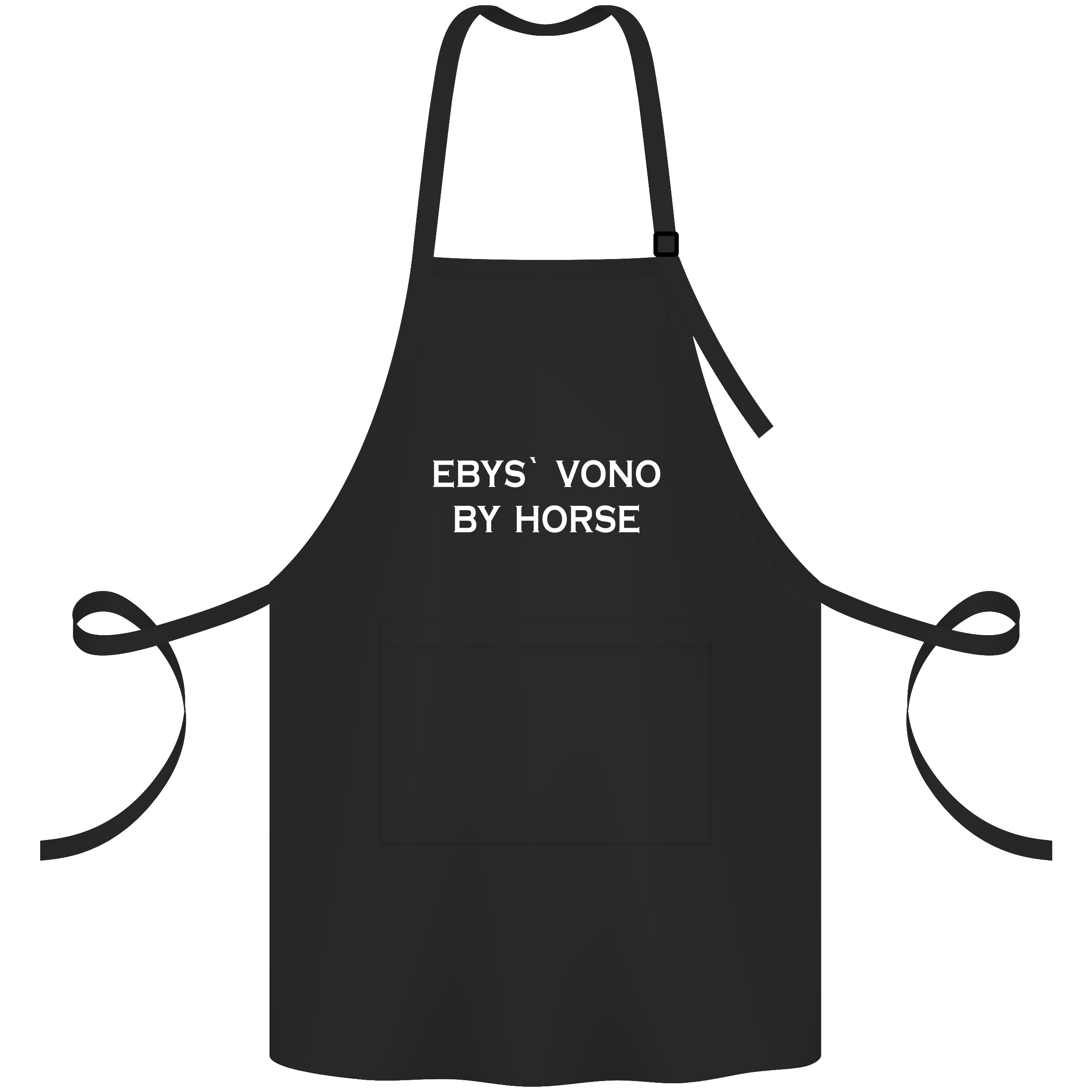 Фартух саржевий з регульованою лямкою і кишенею чорний By Horse - фото 1 Фартух саржевий з регульованою лямкою і кишенею чорний By Horse - фото 1 - Фартухи