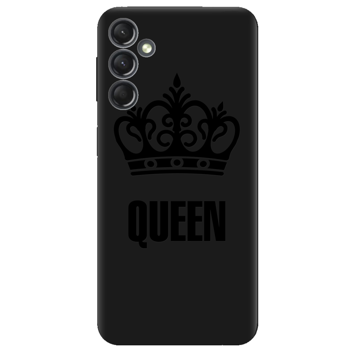 Чехол для Samsung Galaxy A25 черный матовый soft touch Queen - фото 1 Чехол для Samsung Galaxy A25 черный матовый soft touch Queen - фото 1 - Чехлы для телефонов