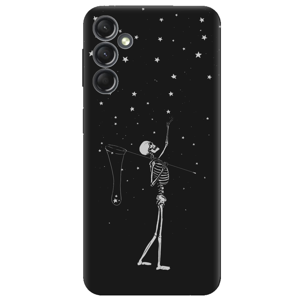 Чохол для Samsung Galaxy A25 чорний матовий soft touch Stars night - фото 1 - Чохли для телефонів