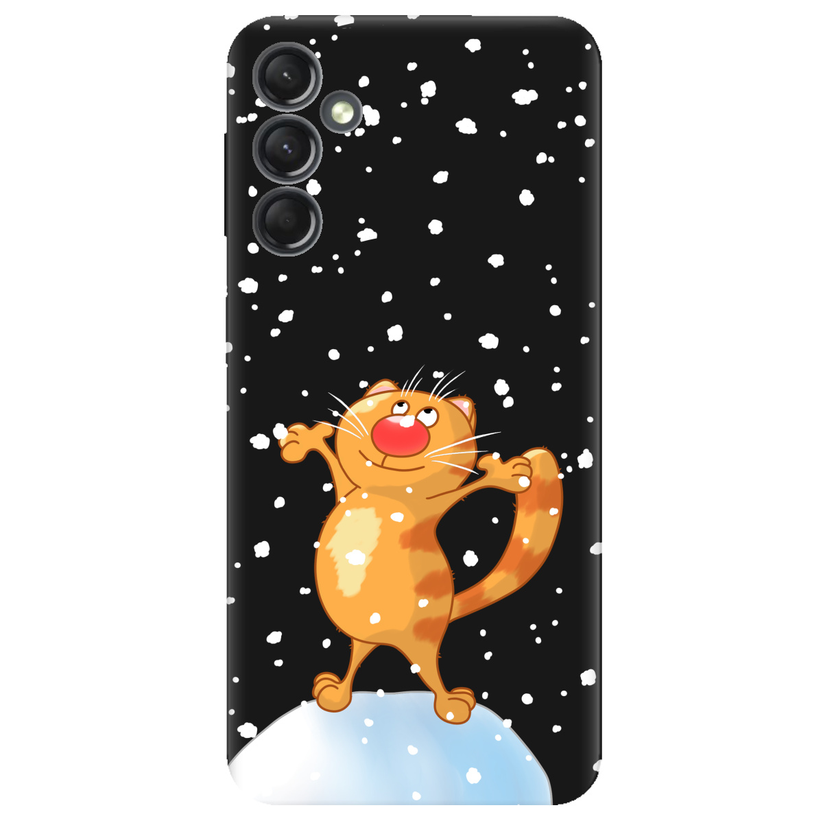 Чохол для Samsung Galaxy A25 чорний матовий soft touch Be Happy - фото 1 - Чохли для телефонів