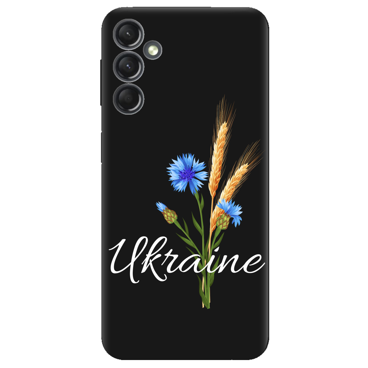 Чехол для Samsung Galaxy A25 черный матовый soft touch Незалежна Україна - фото 1 - Чехлы для телефонов