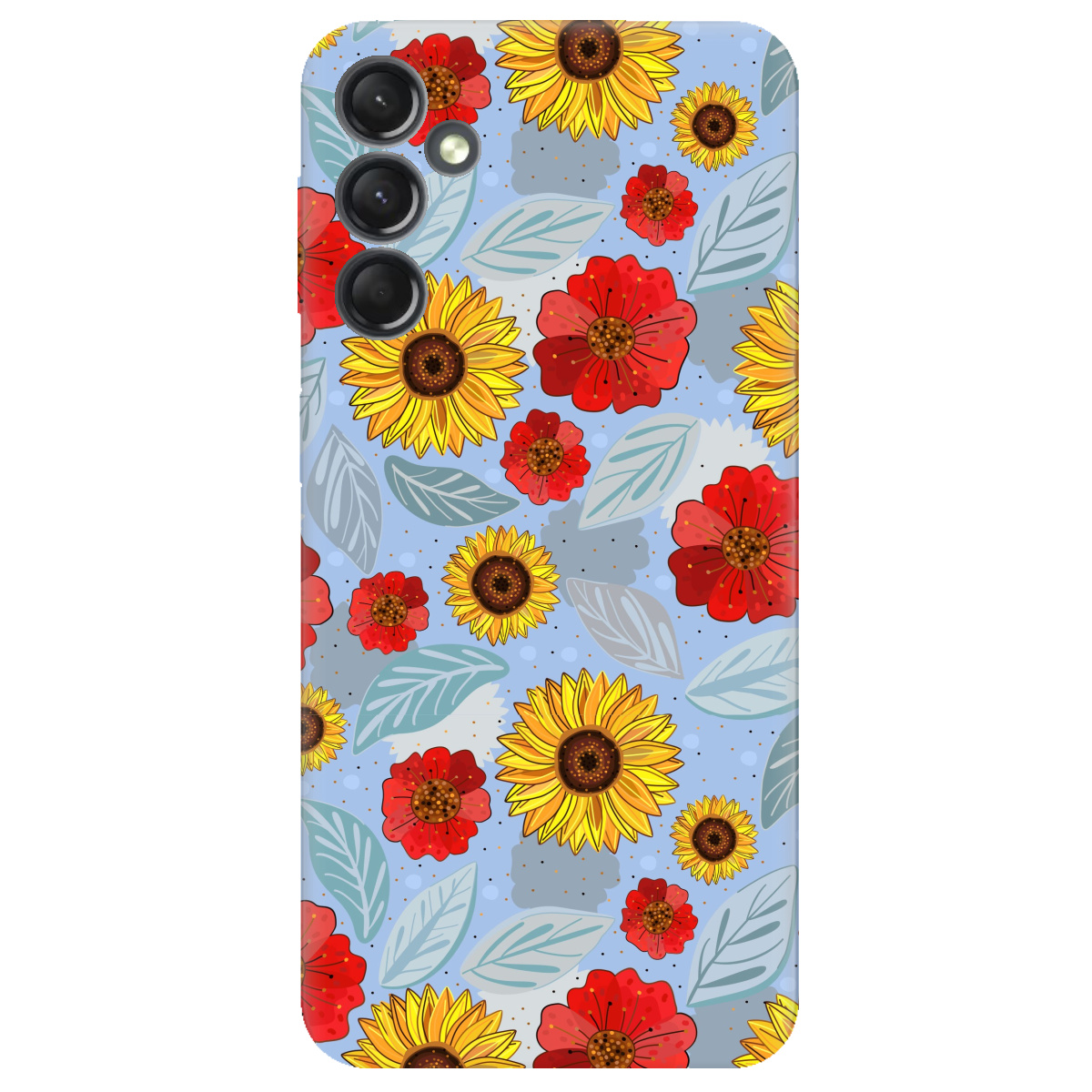 Чехол для Samsung Galaxy A25 Соняшники і маки - фото 1 - Чехлы для телефонов