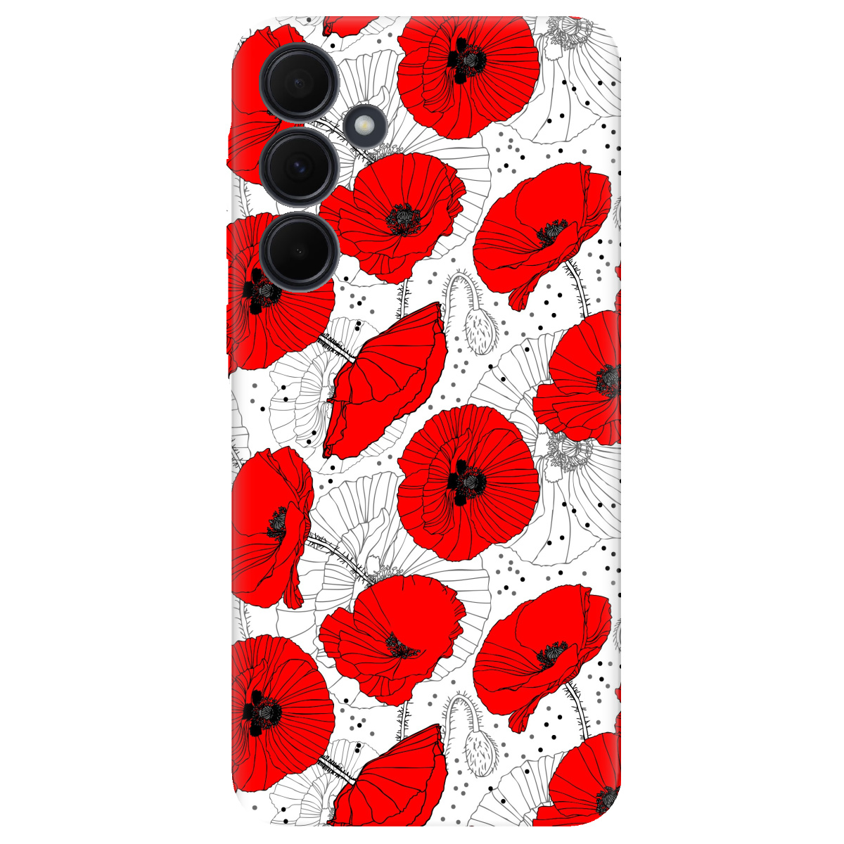 Чохол для Samsung Galaxy A35 Red flower - фото 1 - Чохли для телефонів