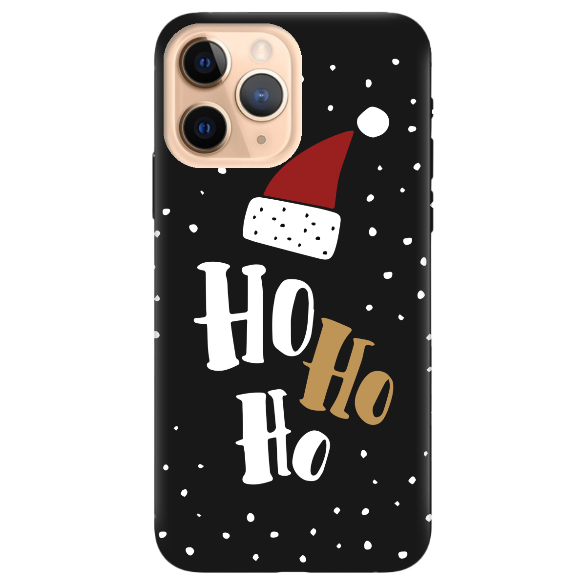 Чехол для Apple iPhone 11 Pro черный матовый soft touch Ho-ho-ho - фото 1 Чехол для Apple iPhone 11 Pro черный матовый soft touch Ho-ho-ho - фото 1 - Чехлы для телефонов