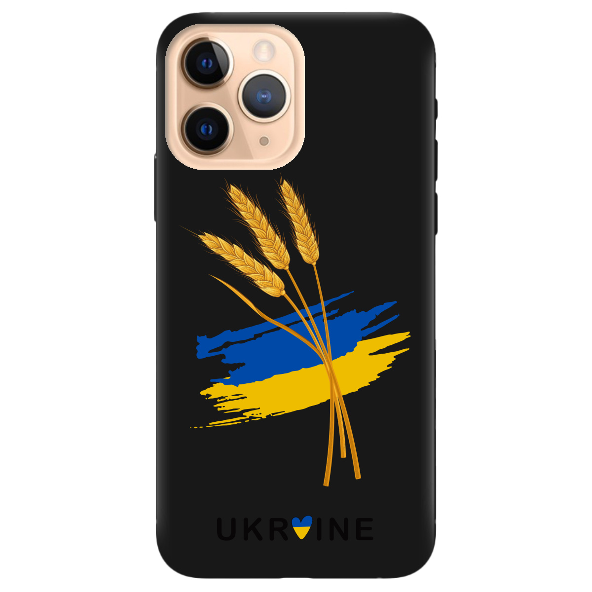 Чехол для Apple iPhone 11 Pro черный матовый soft touch Spikelets - фото 1 - Чехлы для телефонов