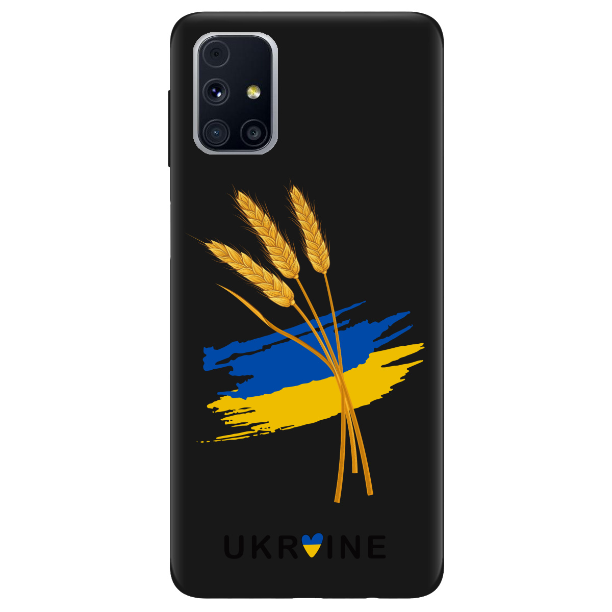 Чехол для Samsung Galaxy M31s черный матовый soft touch Spikelets - фото 1 - Чехлы для телефонов