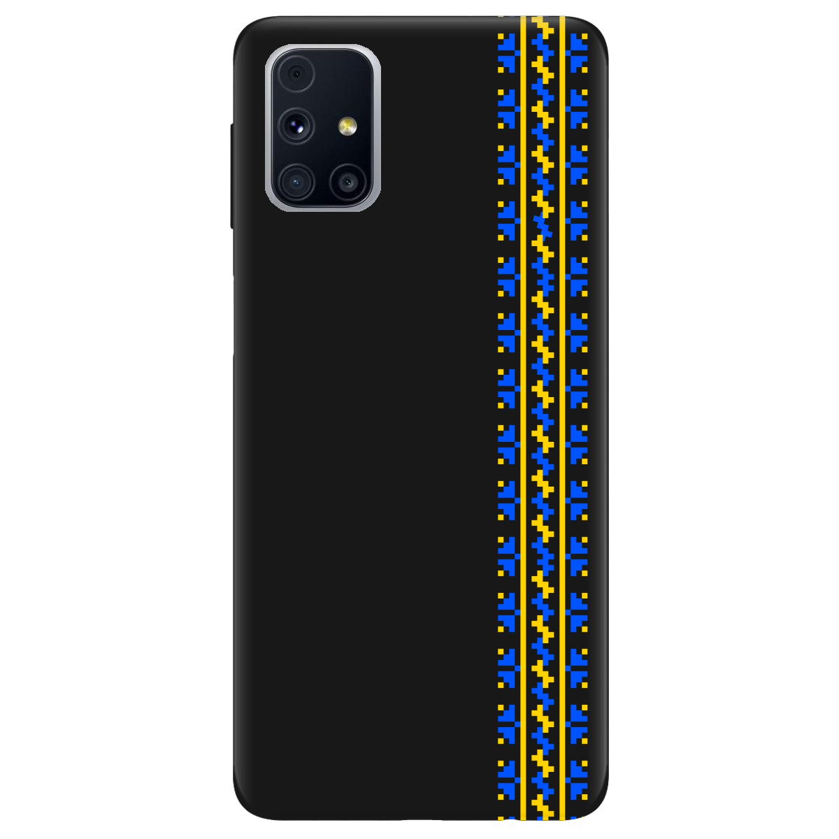 Чохол для Samsung Galaxy M31s чорний матовий soft touch Embroidery - фото 1 Чохол для Samsung Galaxy M31s чорний матовий soft touch Embroidery - фото 1 - Чохли для телефонів