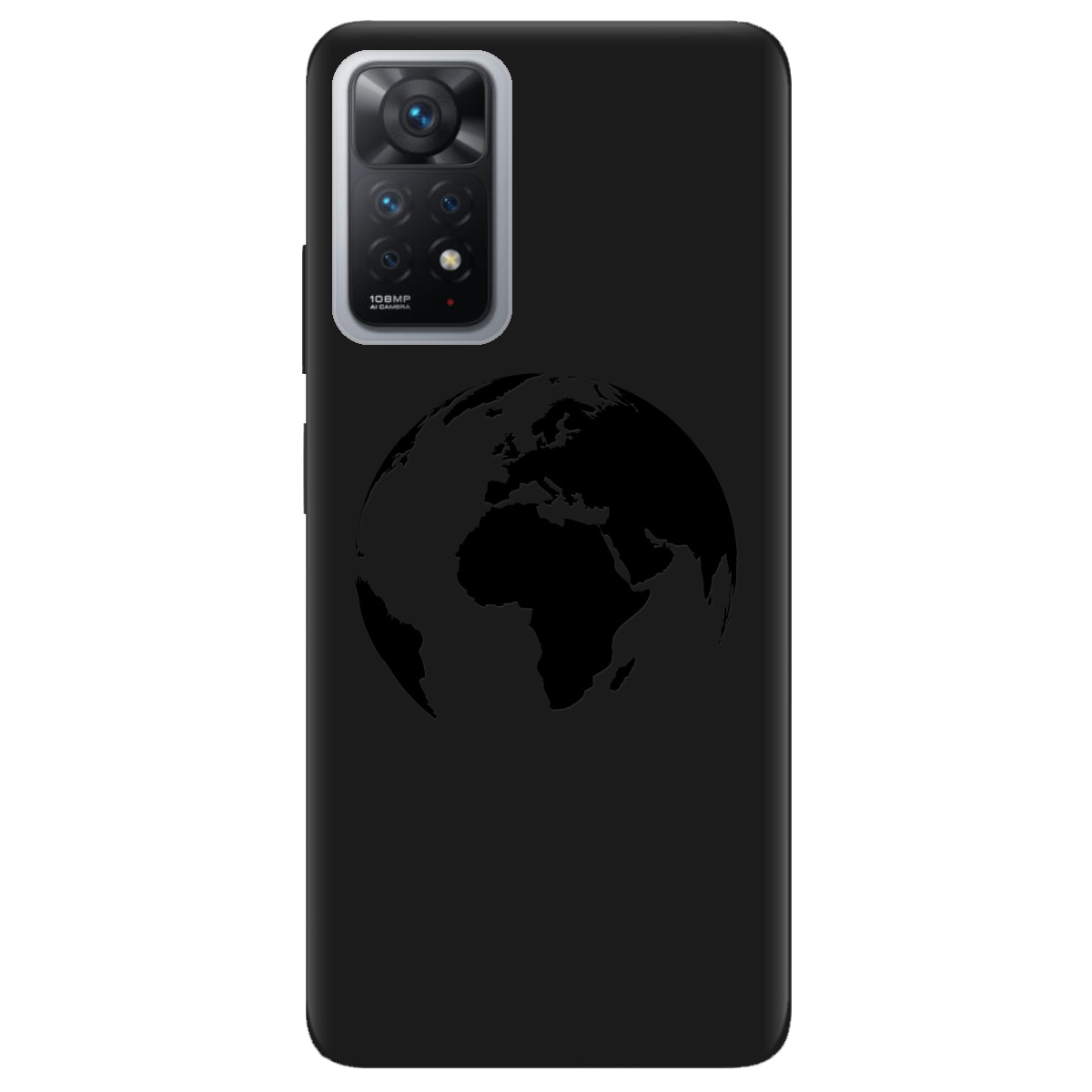 Чехол для Xiaomi Redmi Note 11 Pro черный матовый soft touch Planet - фото 1 - Чехлы для телефонов